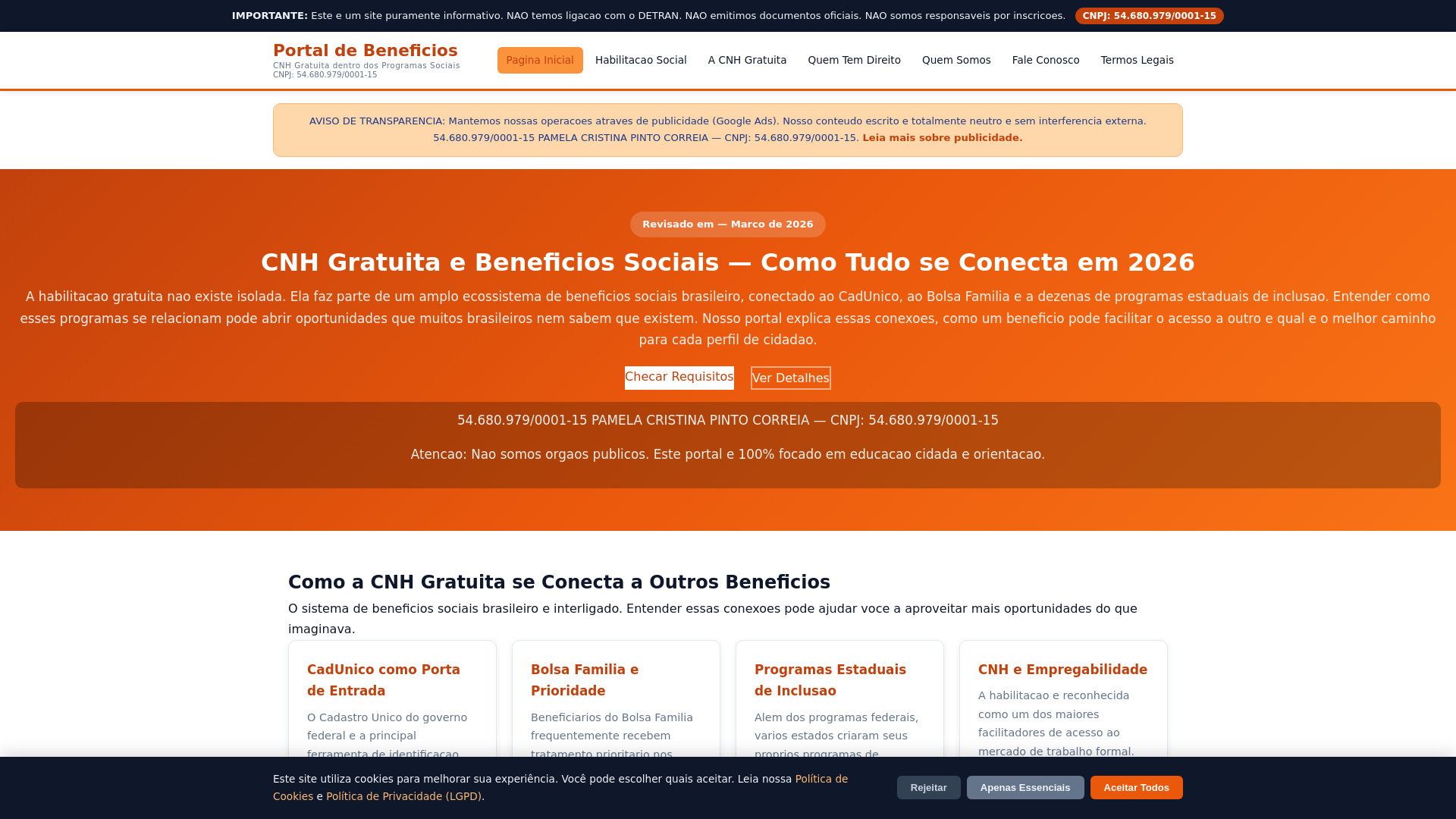 website screenshot of https://portaldebeneficios.sbs/