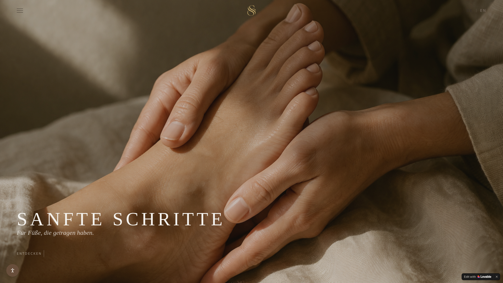 website screenshot of https://sanfte-schritte.com