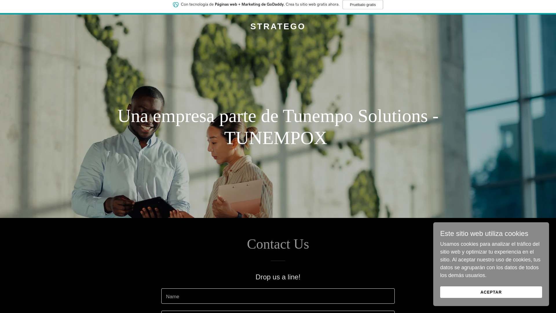 website screenshot of https://stratego.dev