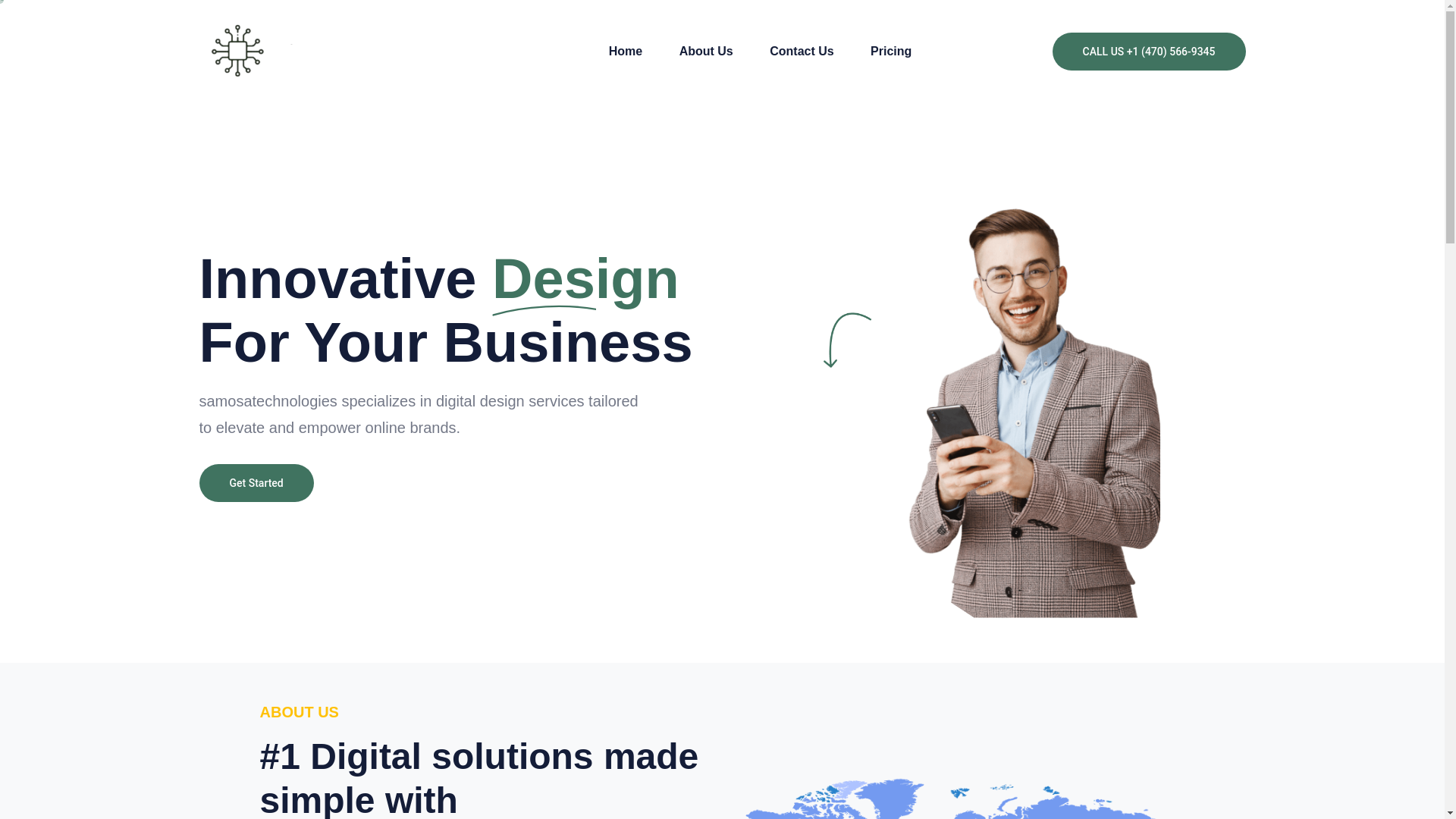 website screenshot of https://samosatechnologies.com/