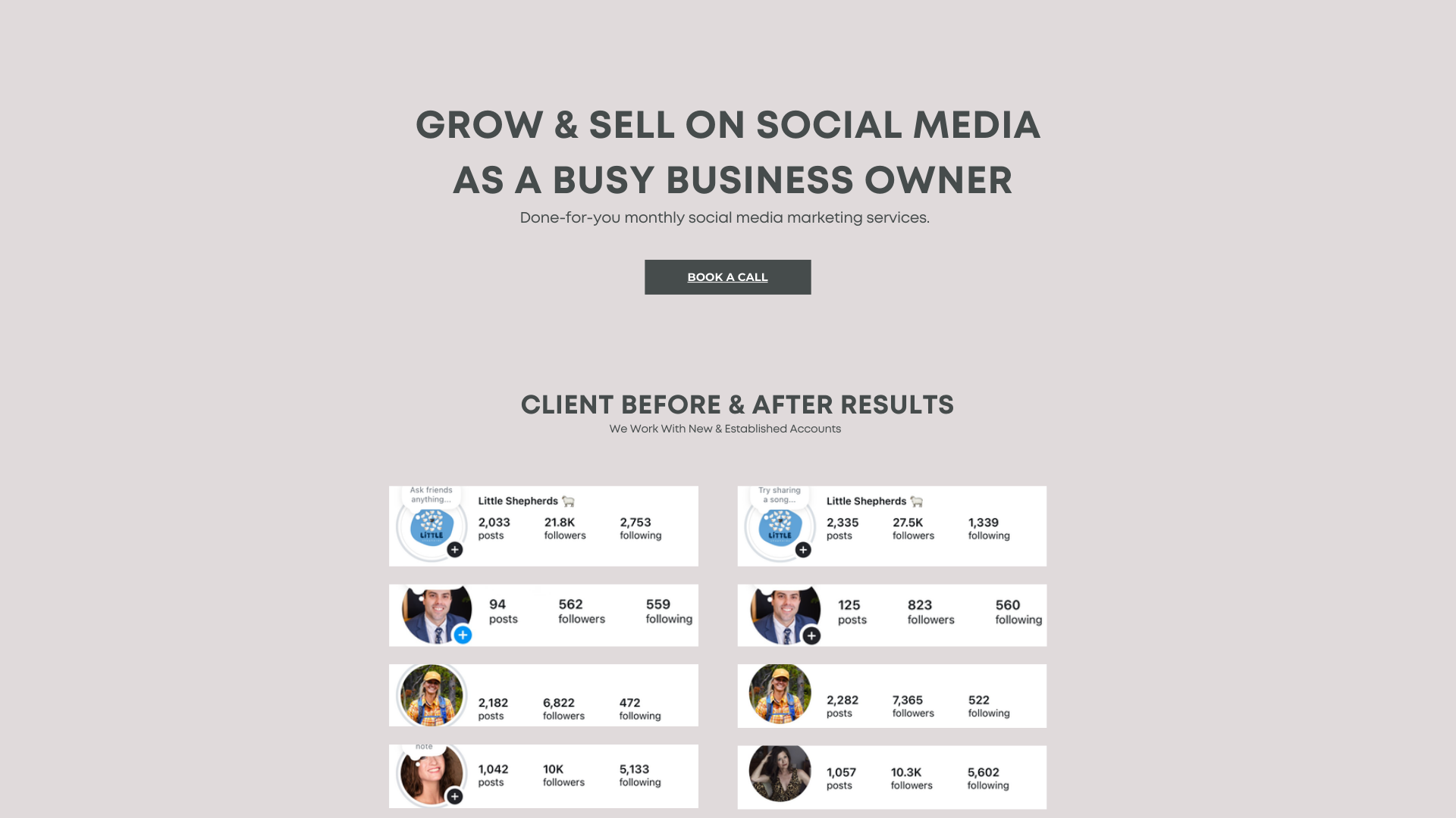 website screenshot of https://pmsocialcreatives.com