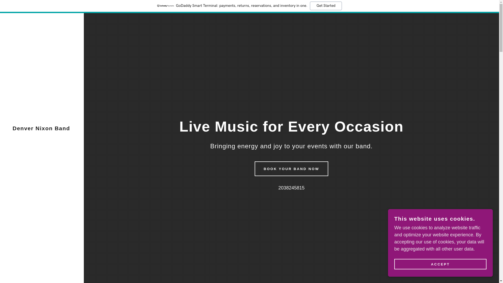 website screenshot of https://denvernixonband.com/