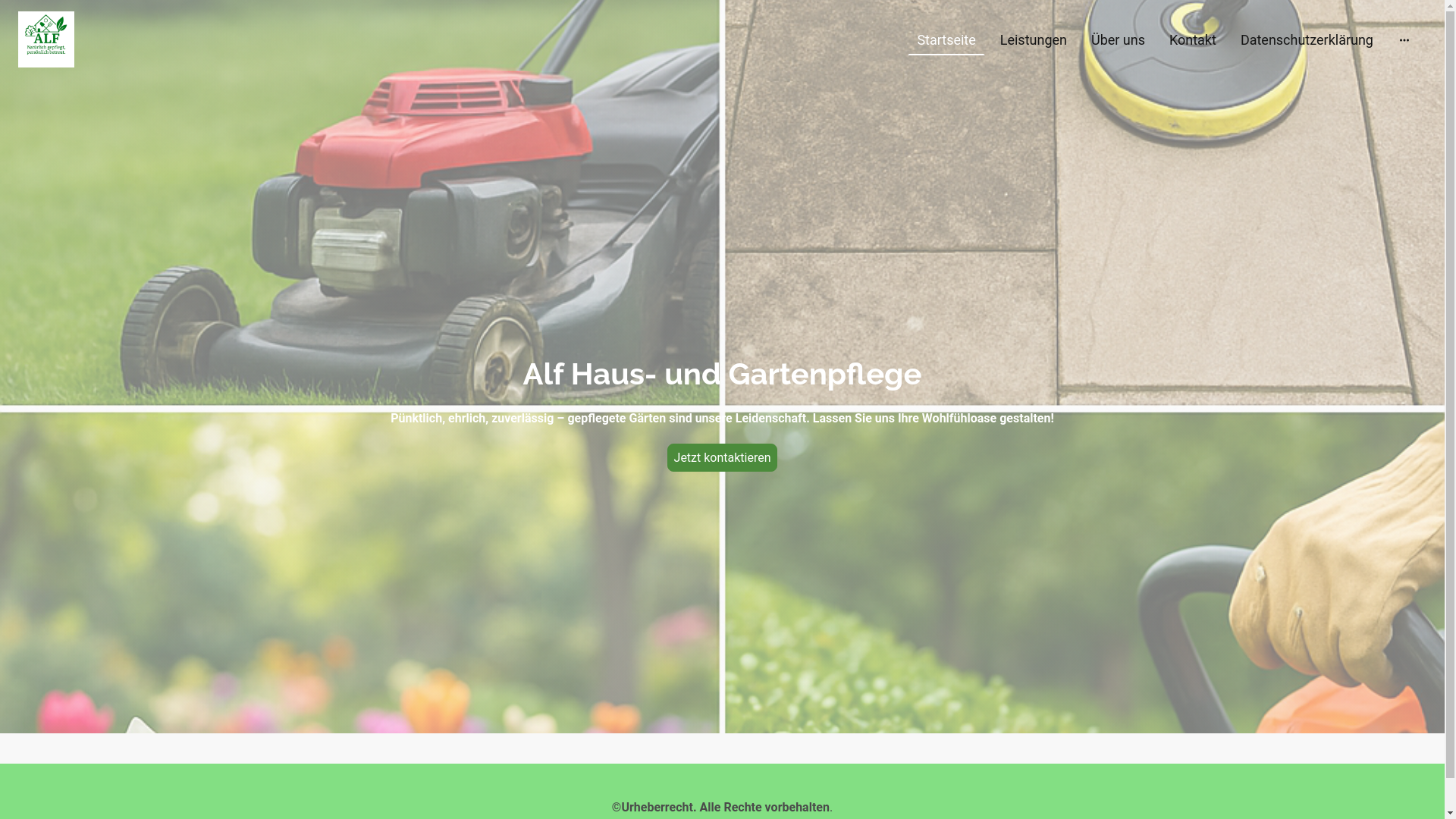 website screenshot of https://alf-haus-gartenpflege.de/