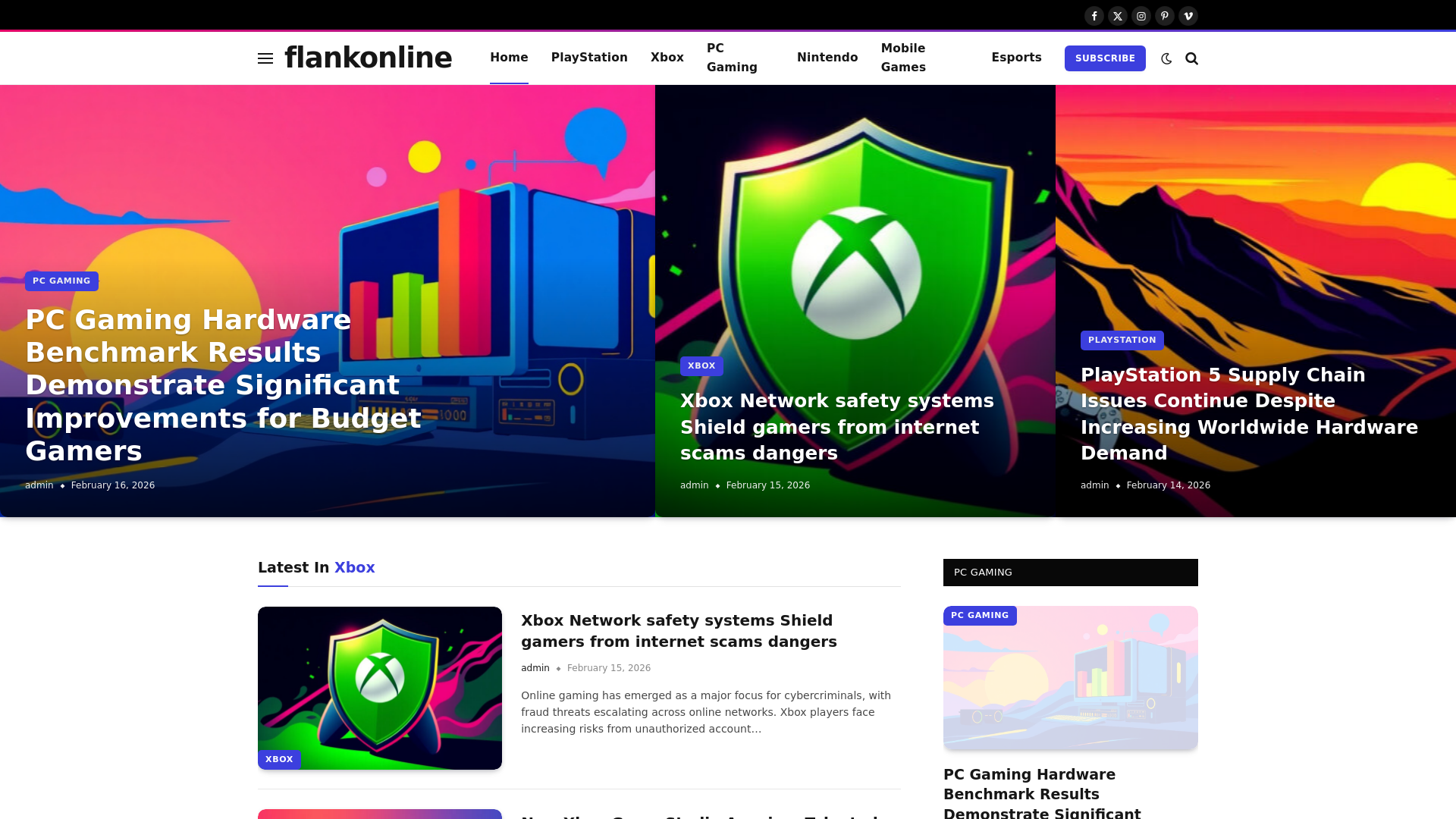 website screenshot of https://flankonline.co.uk/