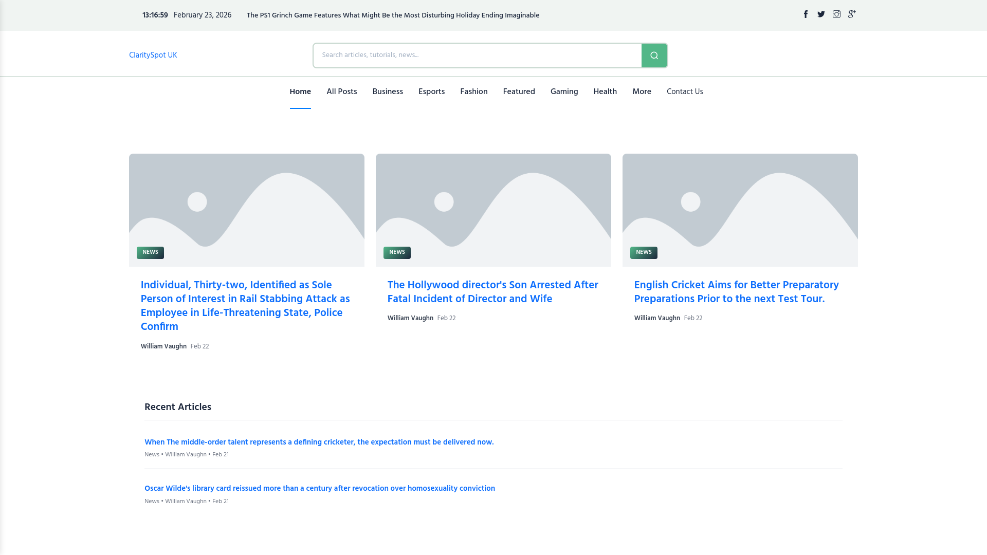 website screenshot of https://clarityspot.co.uk/
