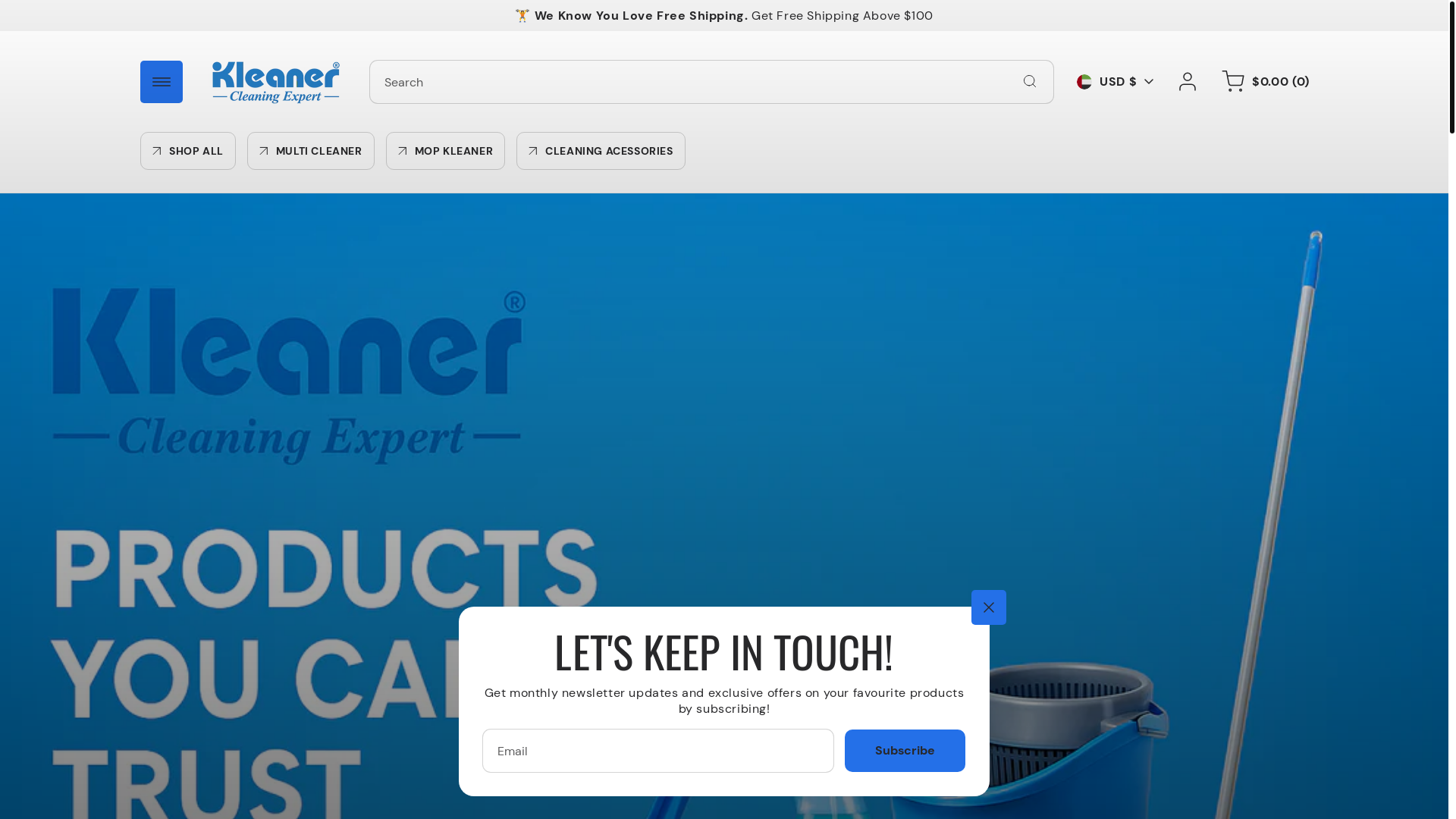 website screenshot of https://kleanerllc.com/