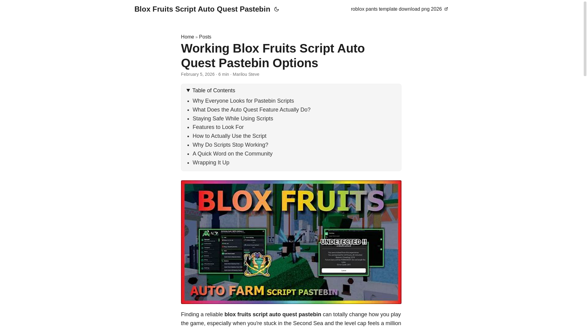 website screenshot of https://blox-fruits-script-auto-quest-pastebin.pages.dev/