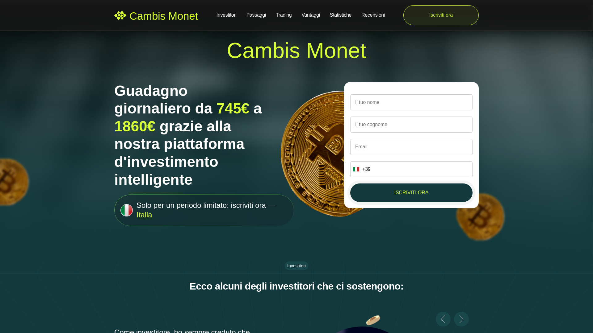 website screenshot of https://cambismonet.com/