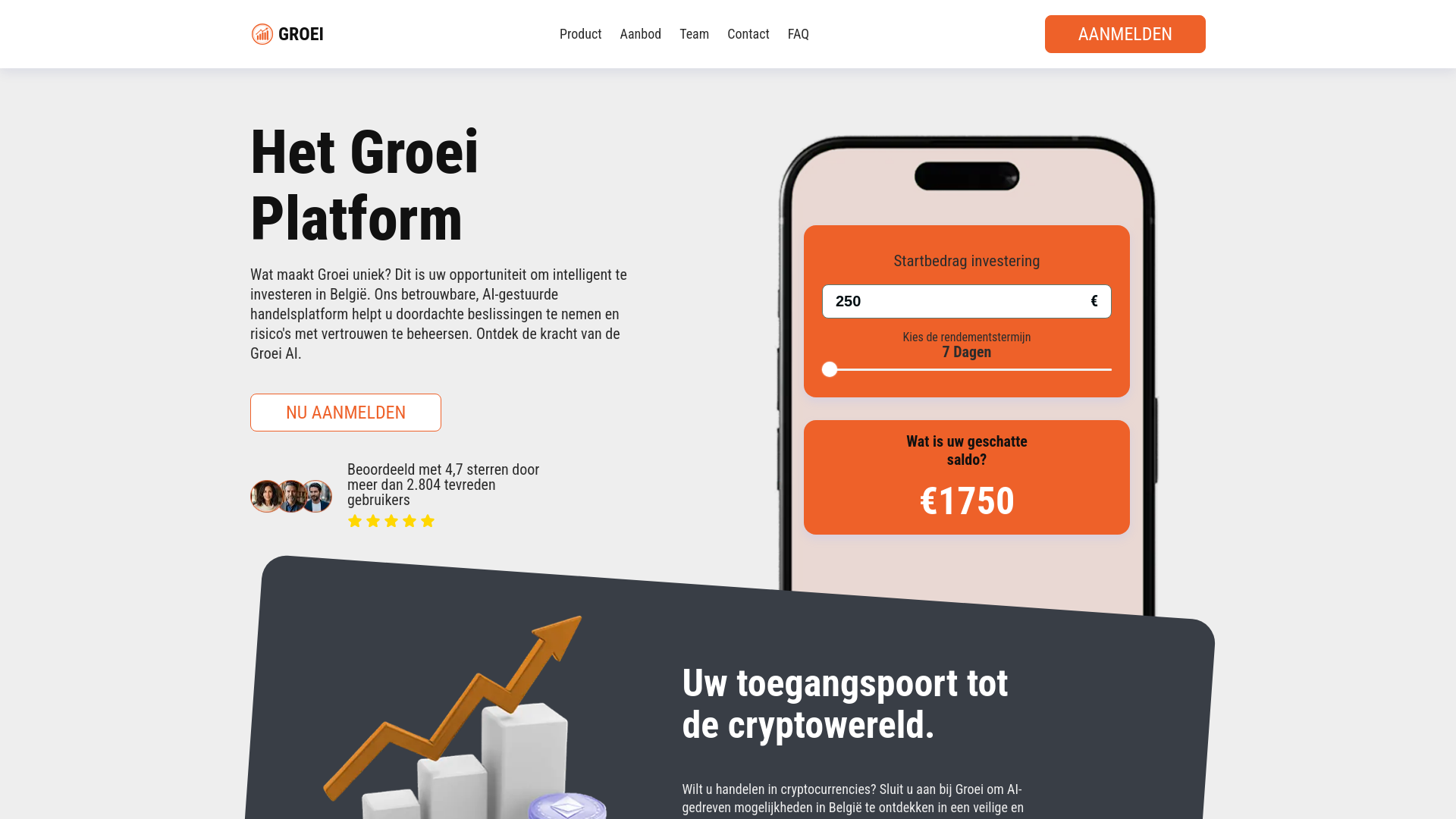 website screenshot of https://groei-be.net/