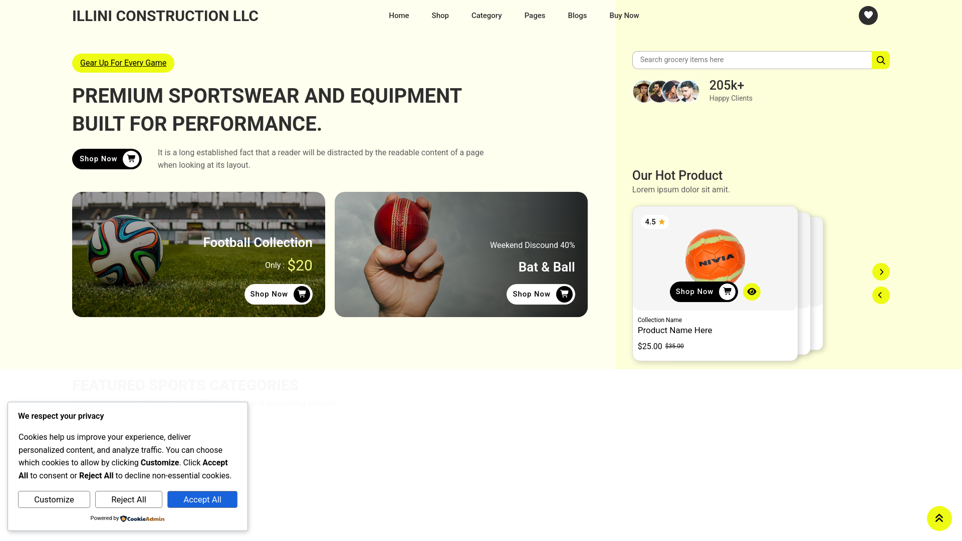 website screenshot of https://illiniconstructionllc.com/