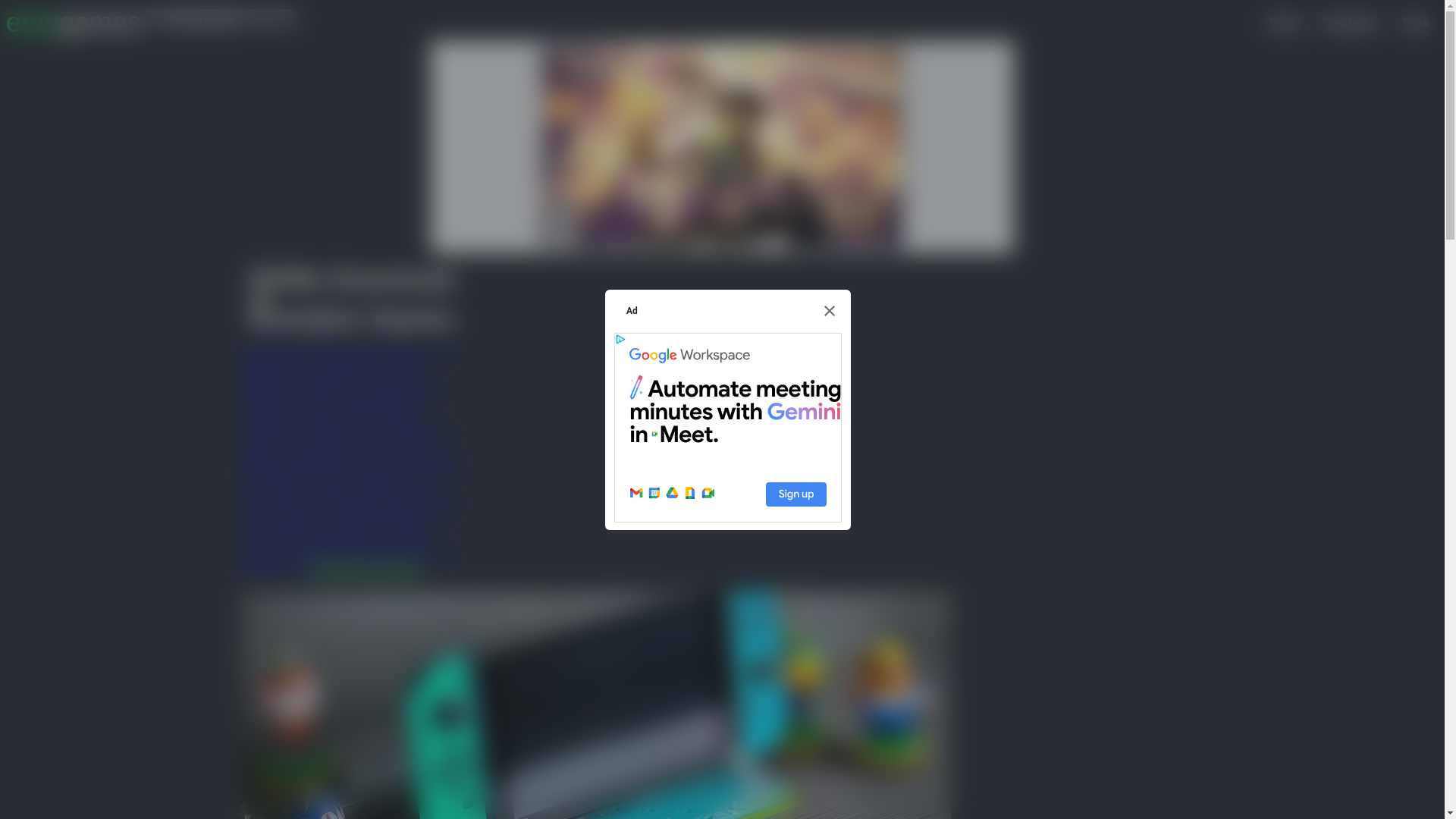 website screenshot of https://www.emugames.net/