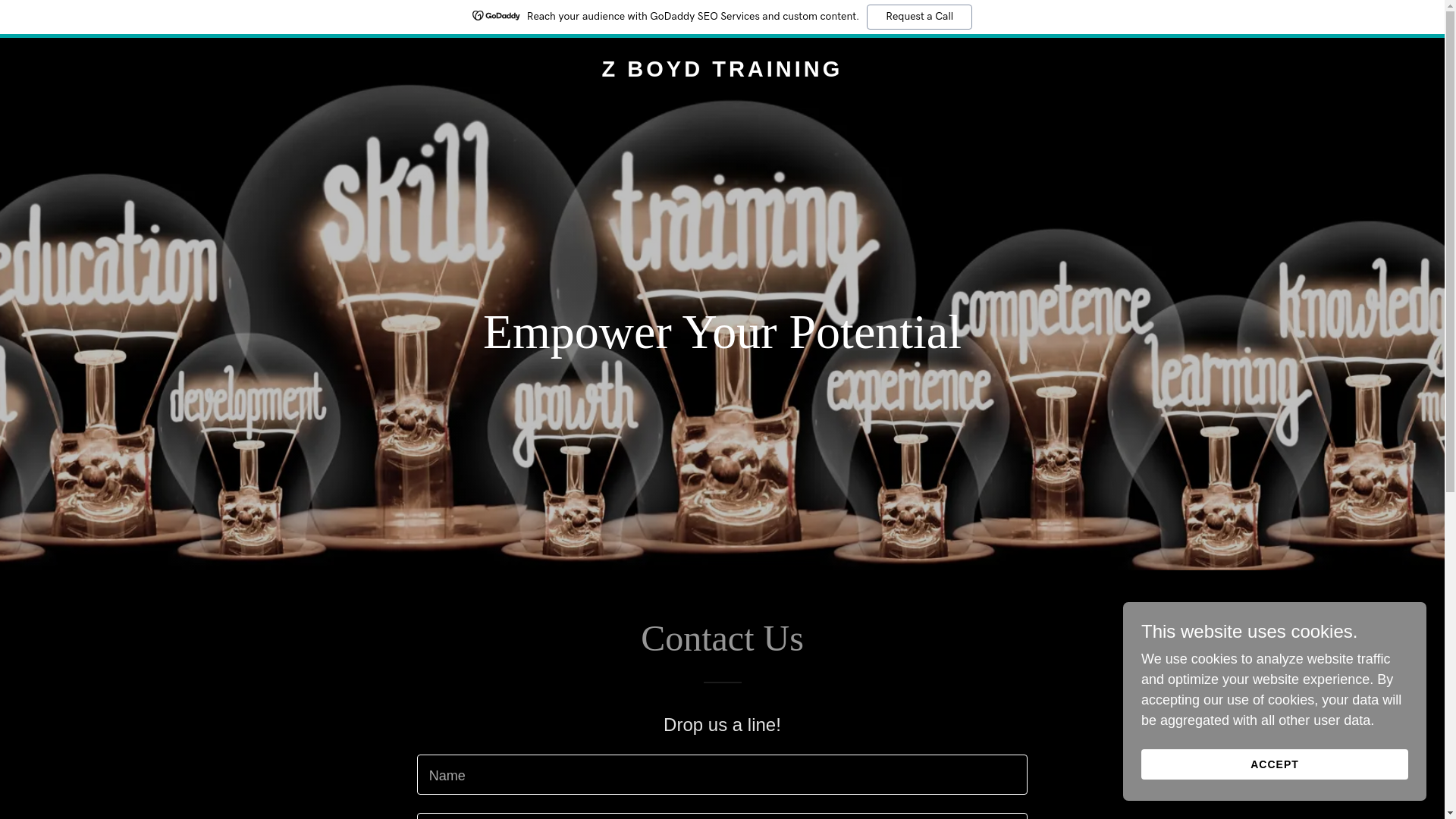 website screenshot of https://zboydtraining.com/