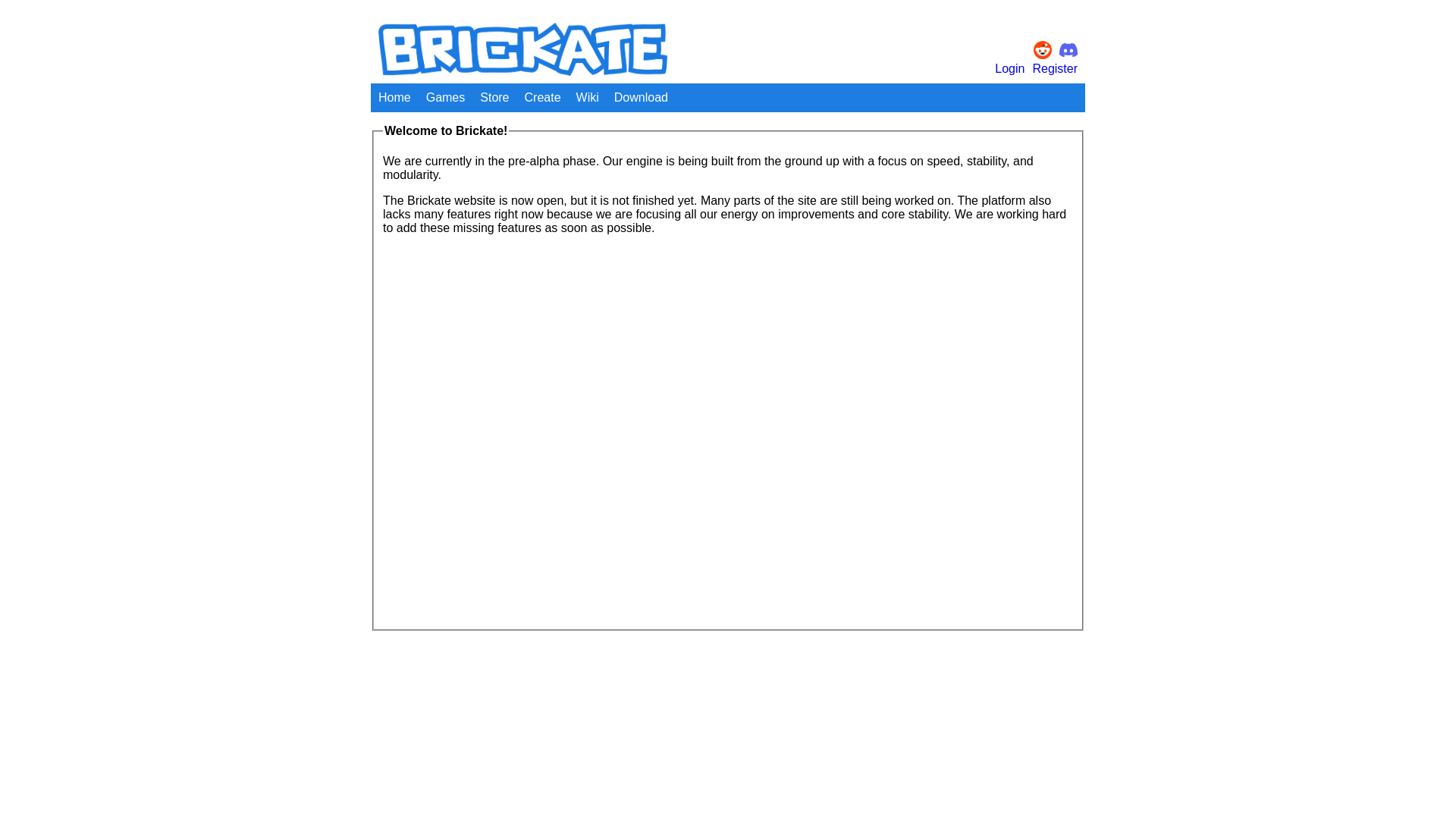 website screenshot of https://brickate.org/
