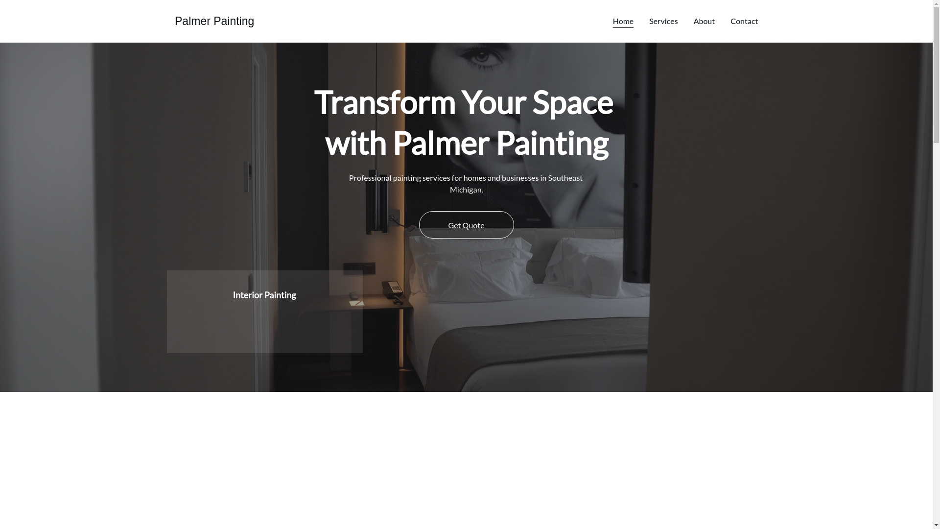 website screenshot of https://palmerpainting.co/
