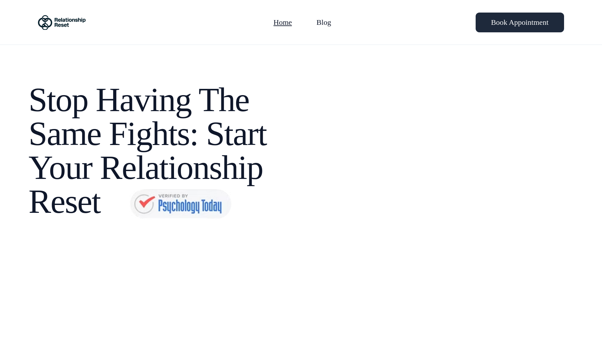 website screenshot of https://stopthesamefight.com