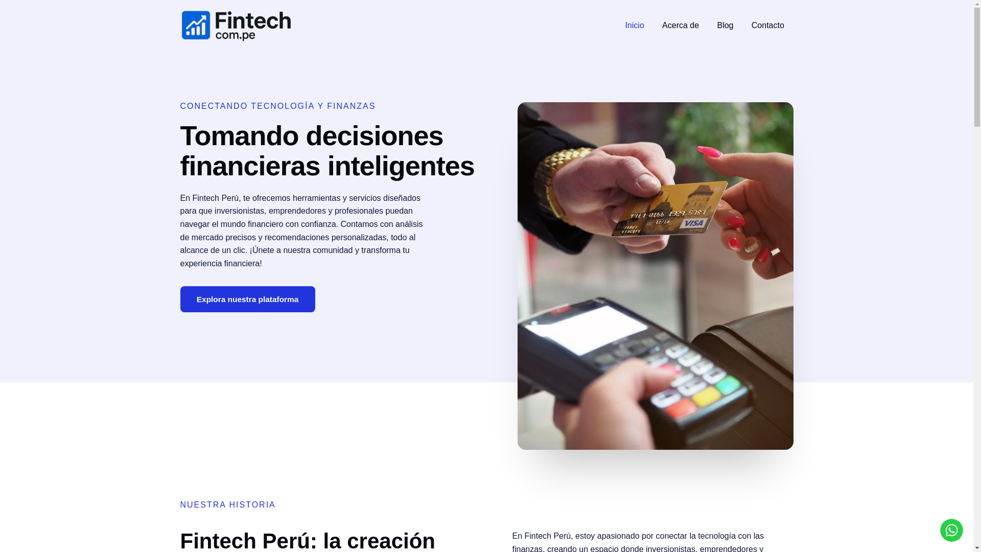 website screenshot of https://fintech.com.pe/