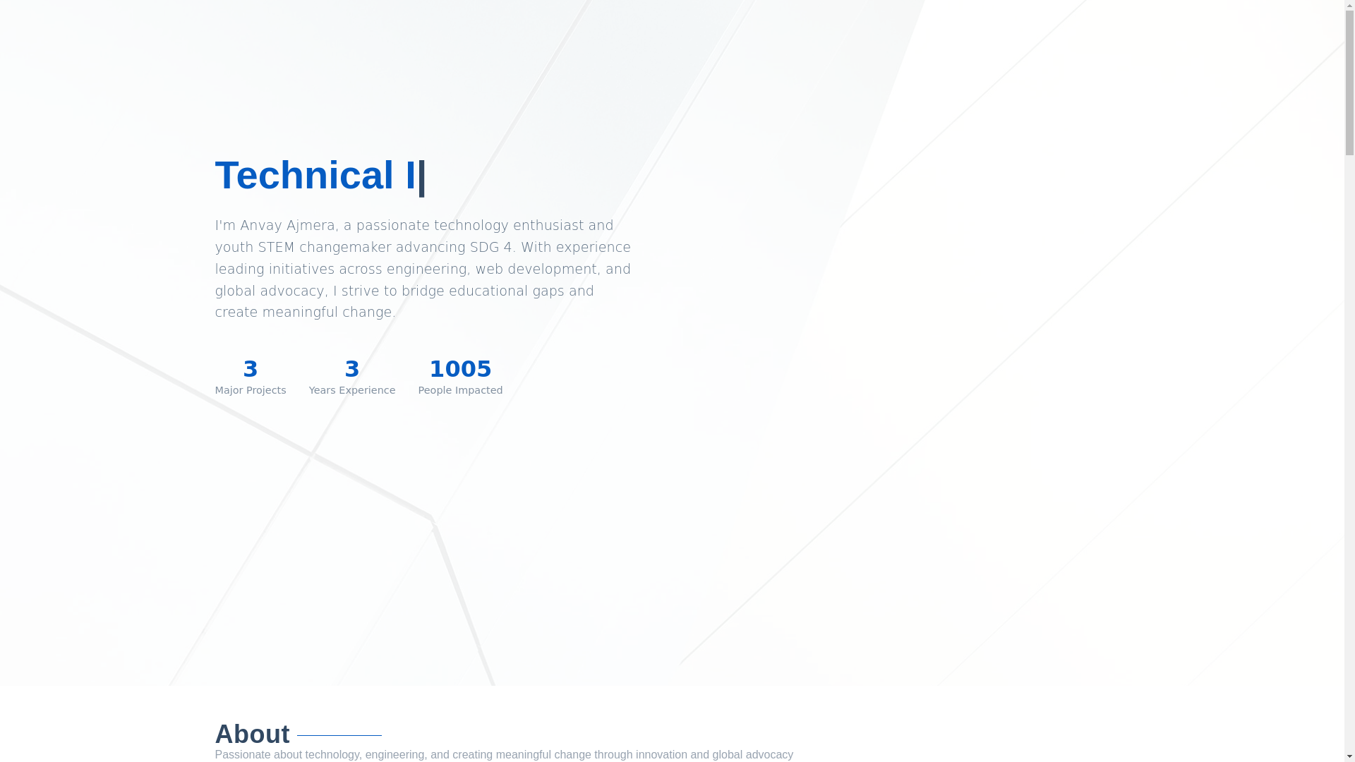 website screenshot of https://anvayajmera.me/