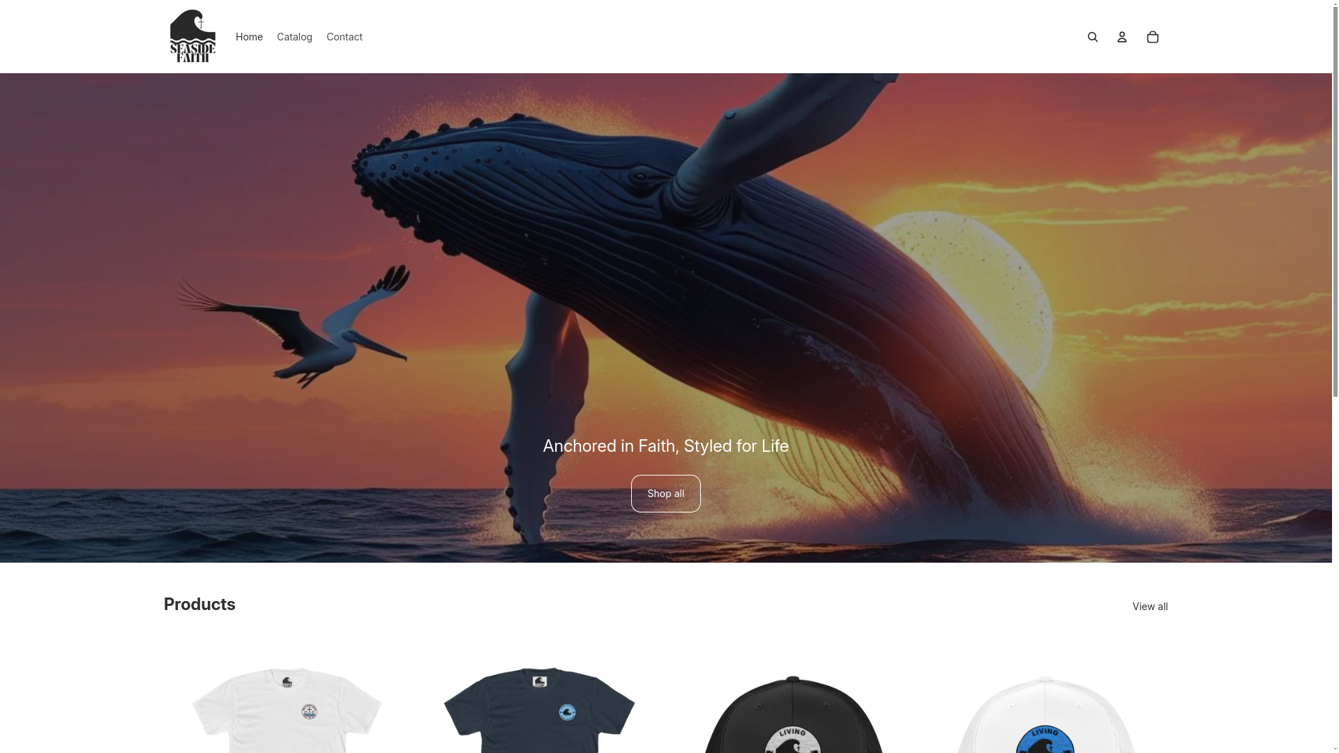 website screenshot of https://seasidefaithdesigns.com/
