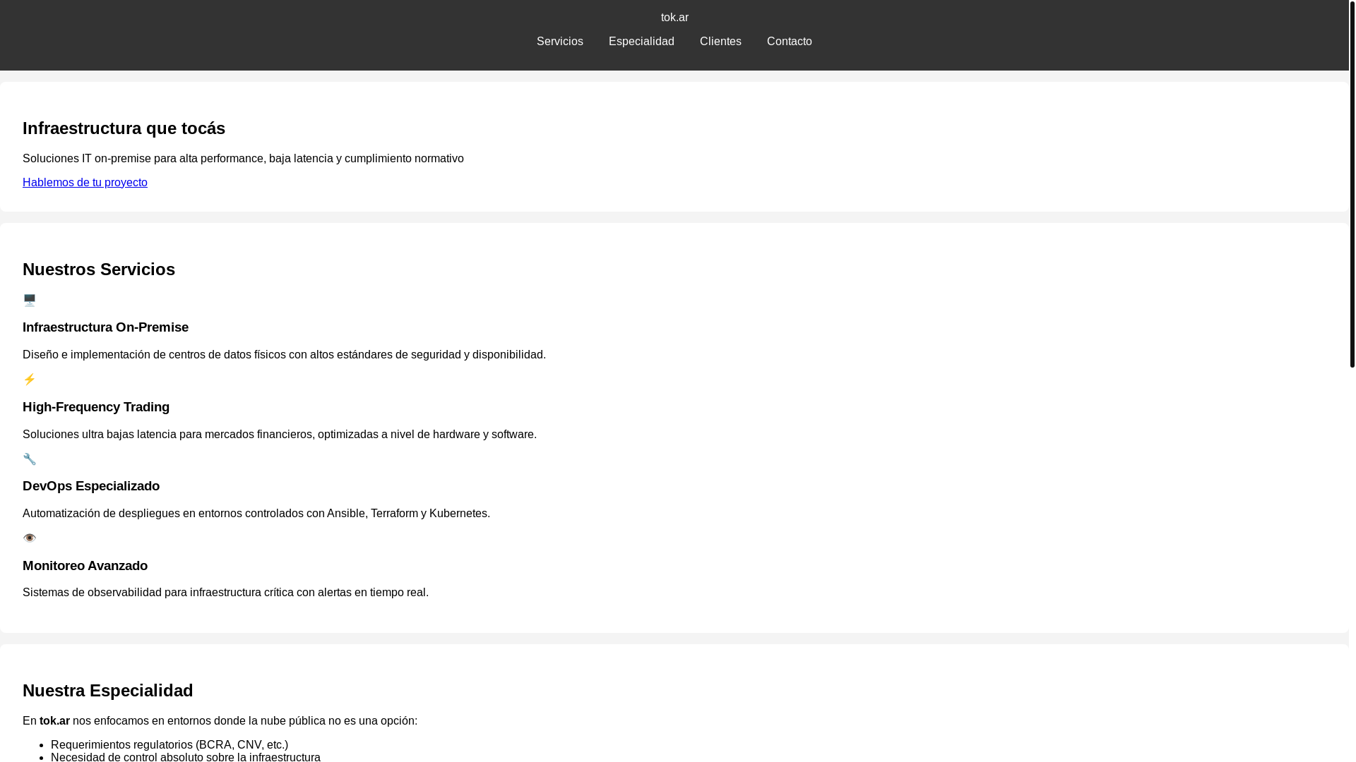 website screenshot of https://tokar-web.pages.dev/