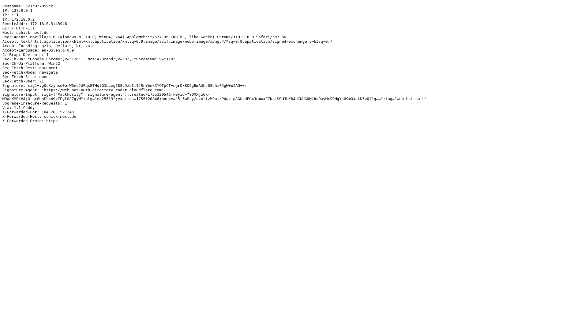 website screenshot of https://schick-nest.de/