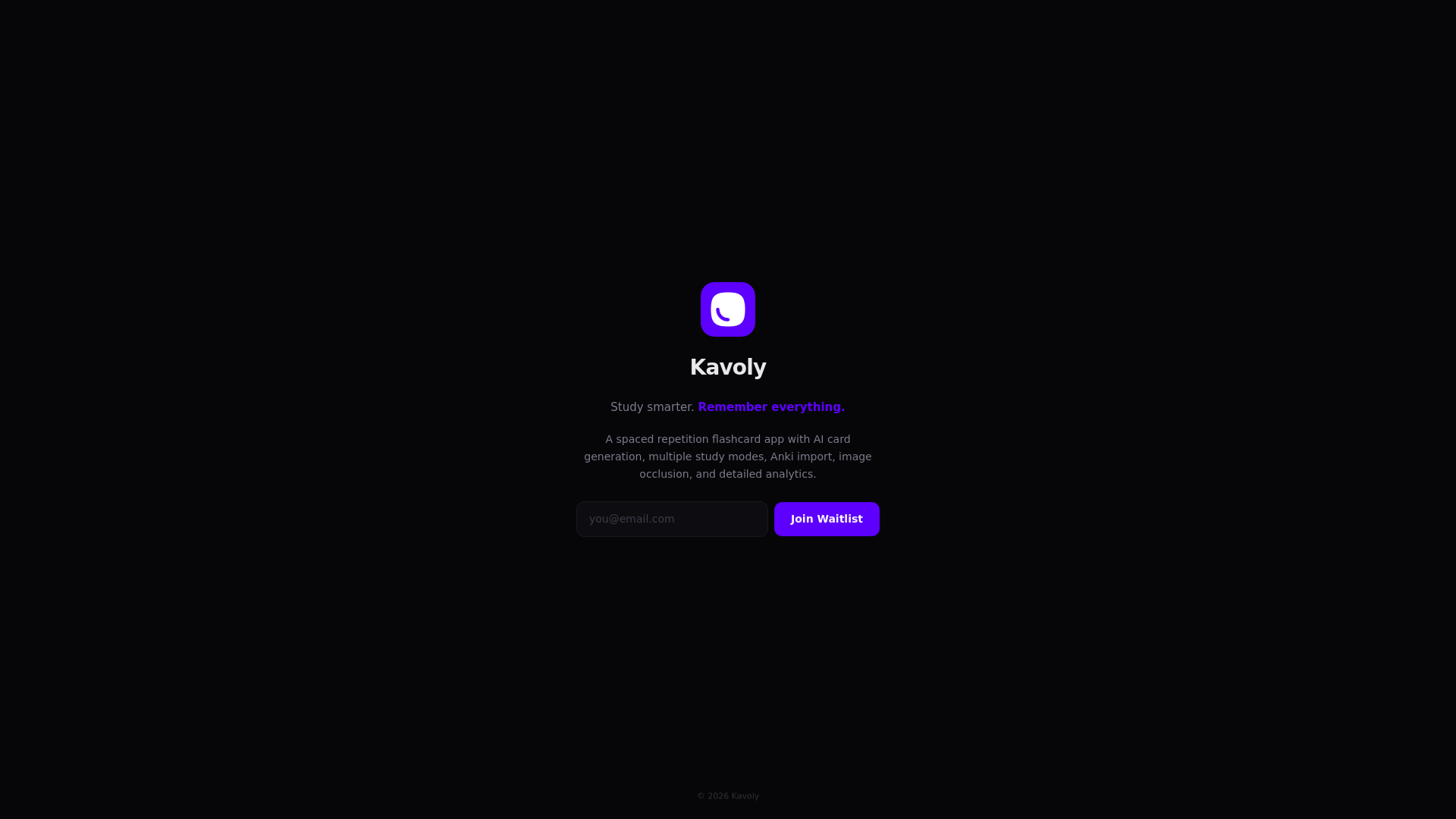 website screenshot of https://kavoly.com/