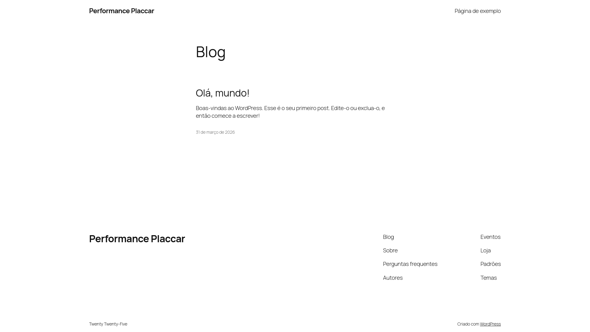 website screenshot of https://performanceplaccar.com.br/