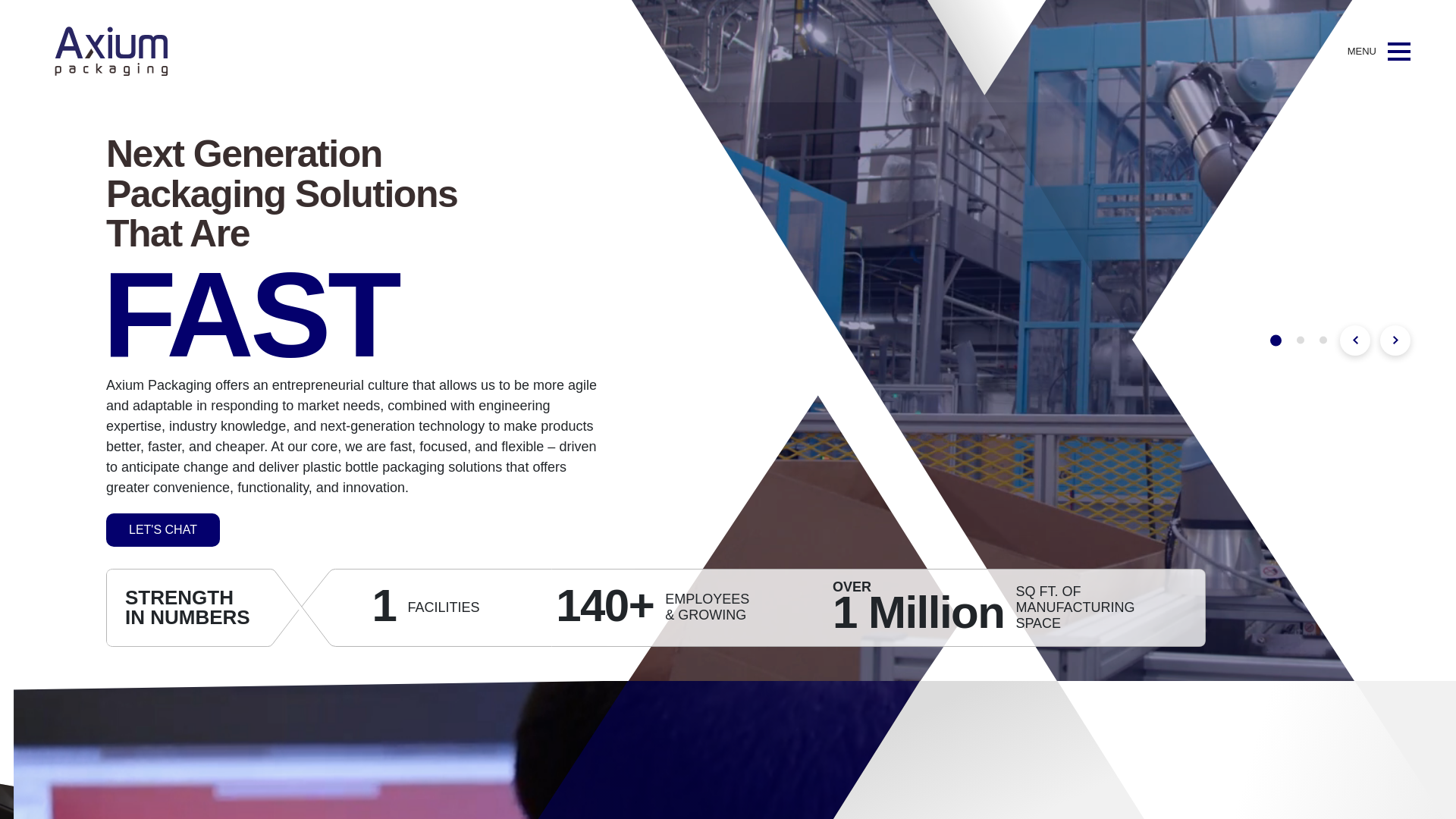 website screenshot of https://axiumplastics.co