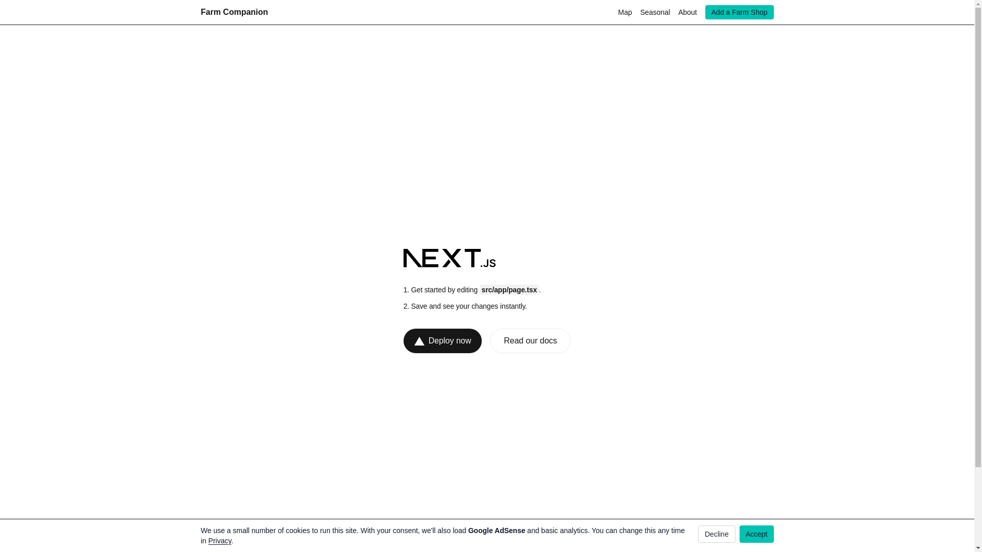 website screenshot of https://farmcompanion.co.uk/