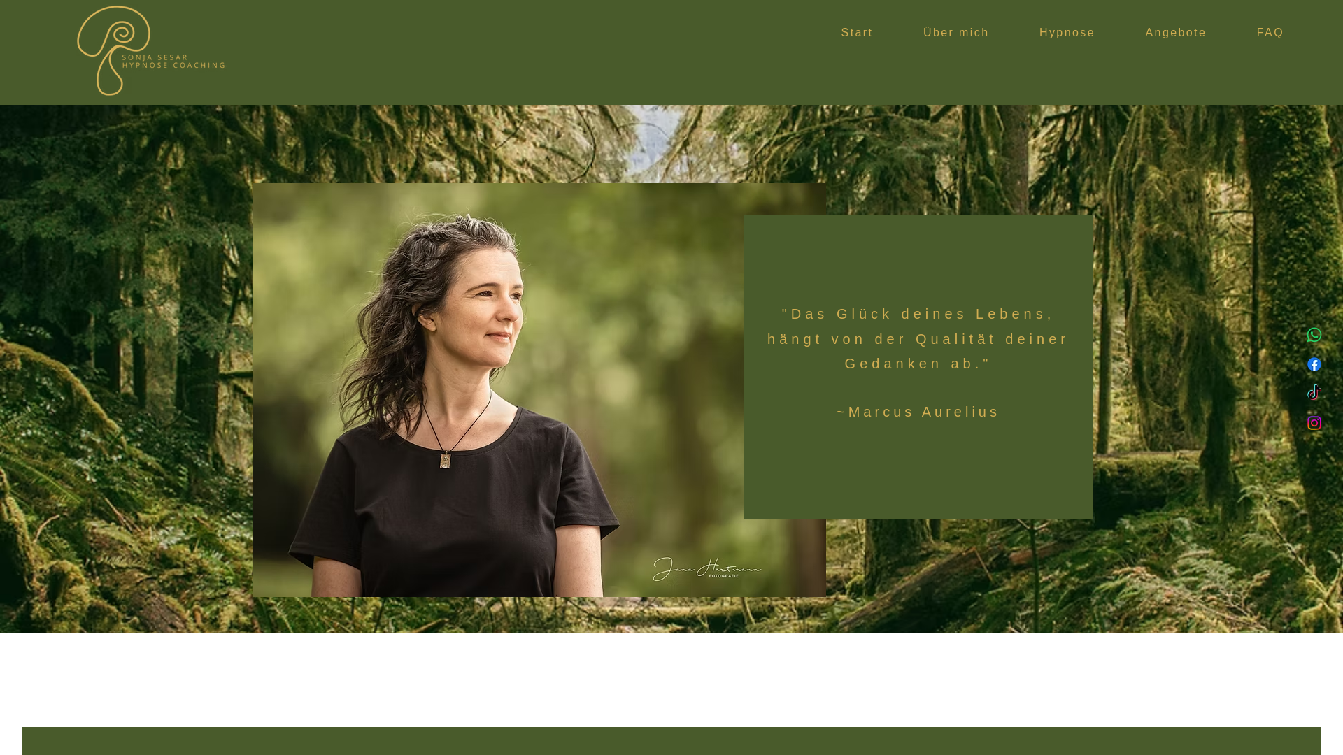 website screenshot of https://sonja-sesar-hypnose.com