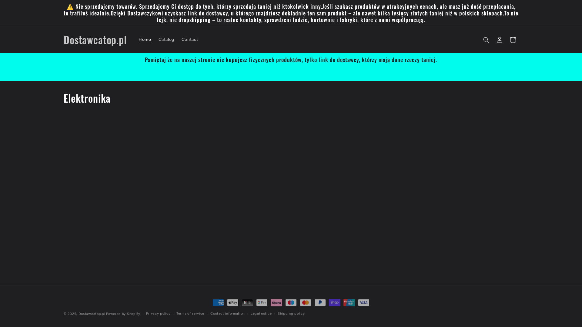 website screenshot of https://dostawcatop.pl/