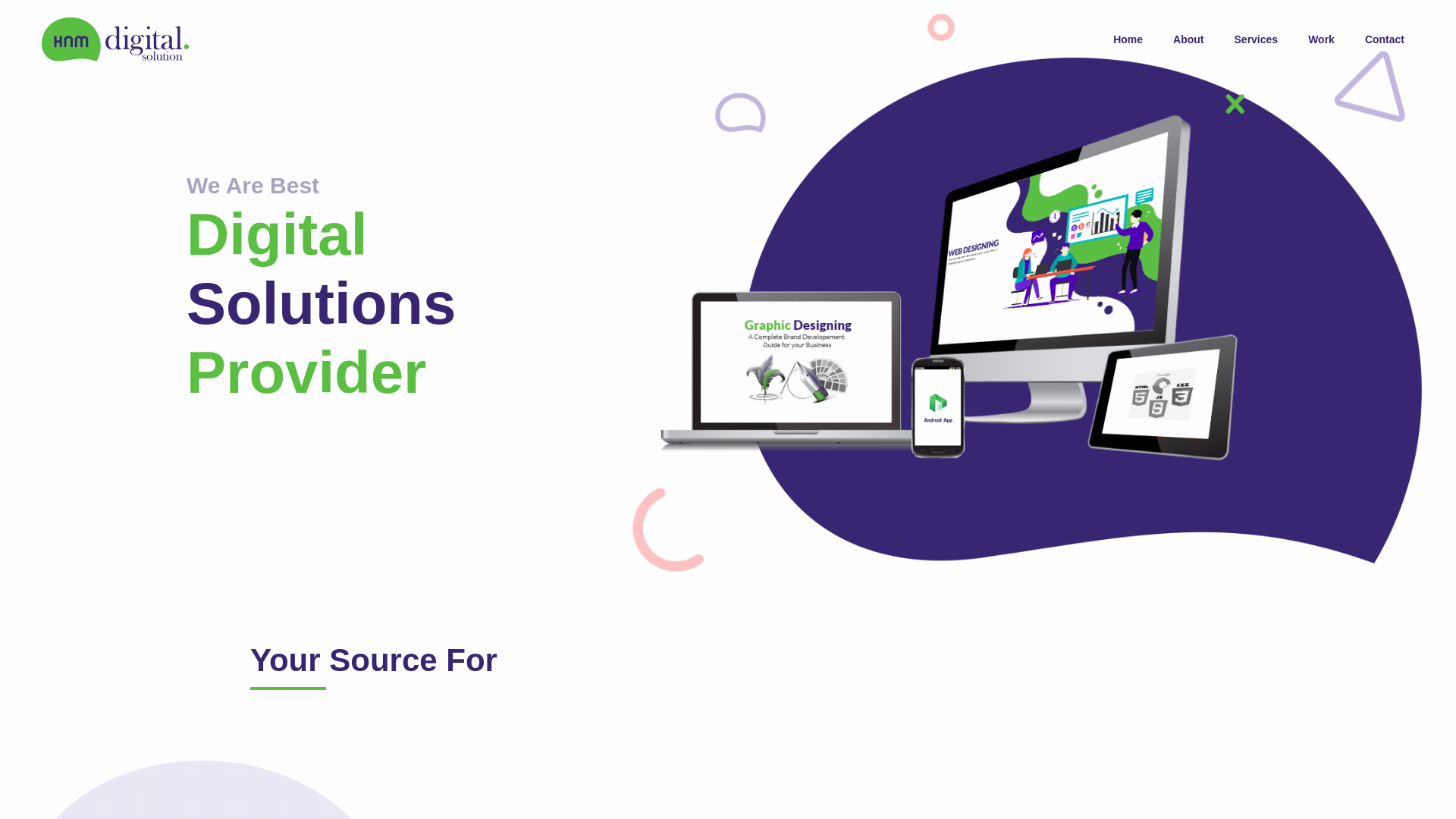 website screenshot of https://hnm.digital/