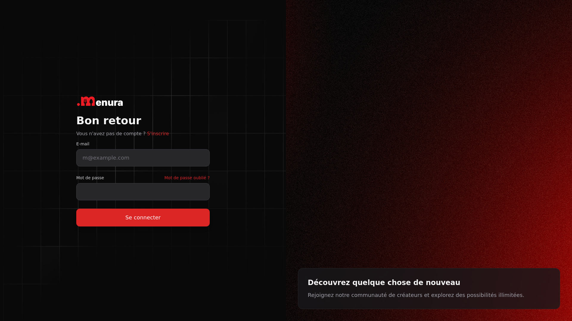website screenshot of https://menura-app.pages.dev/