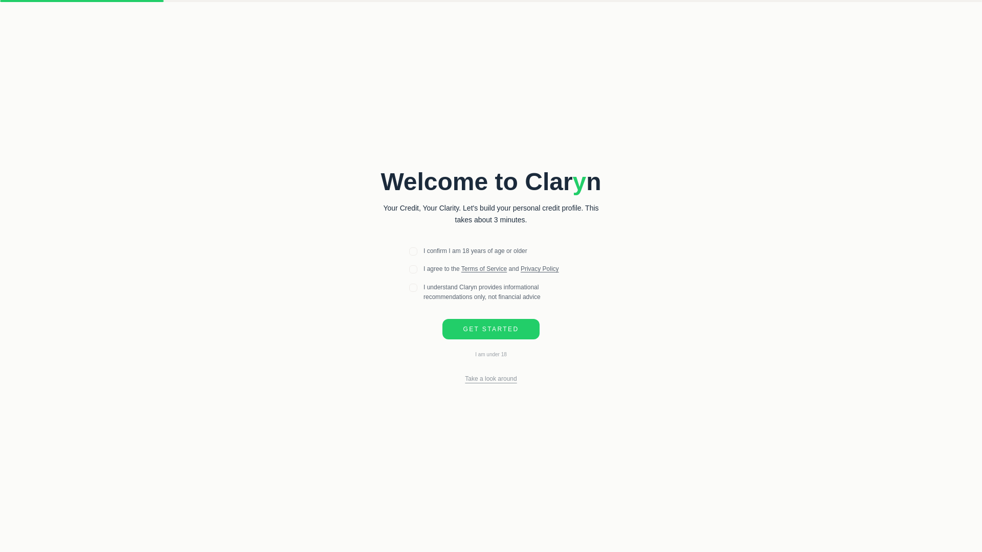 website screenshot of https://claryn.pages.dev/