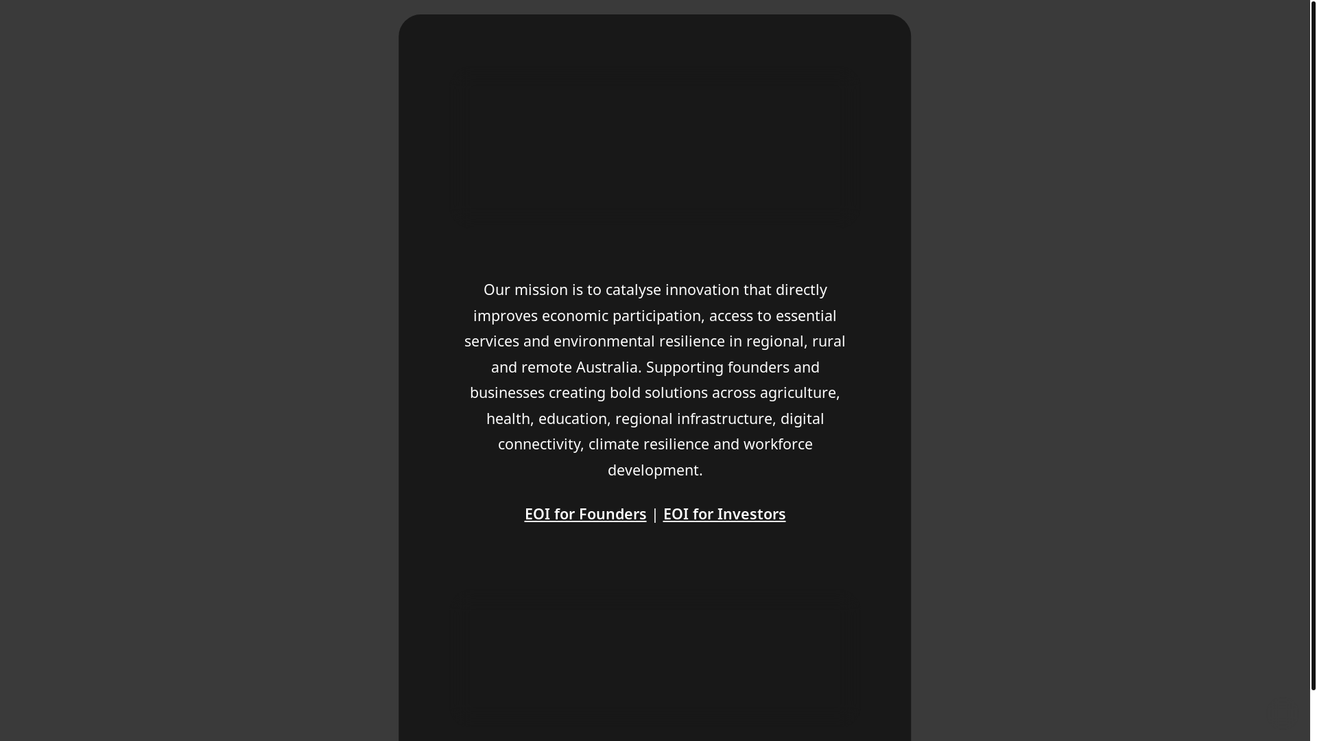 website screenshot of https://regionalaustraliafund.com/