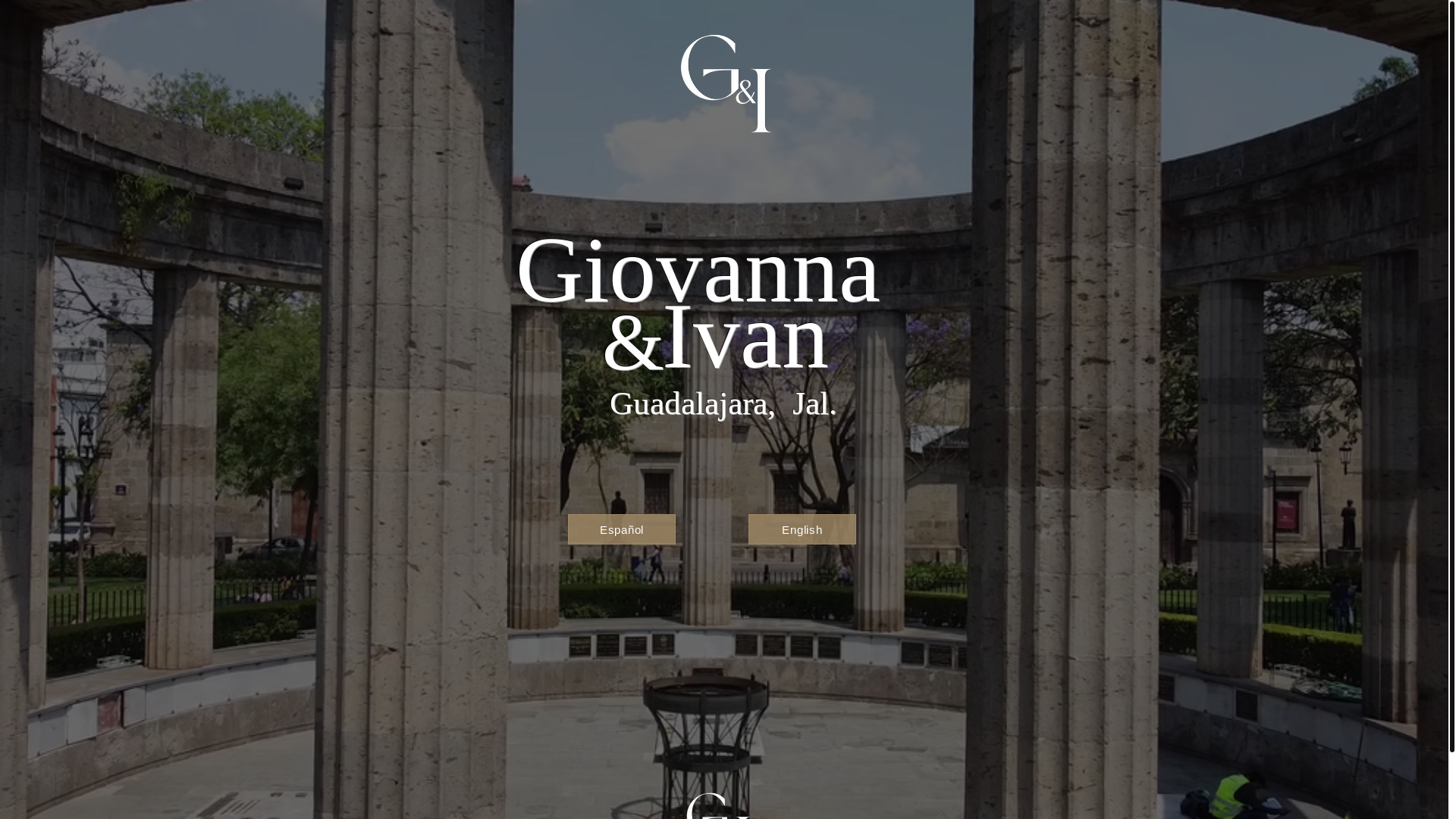website screenshot of https://iandg-wedding.com/