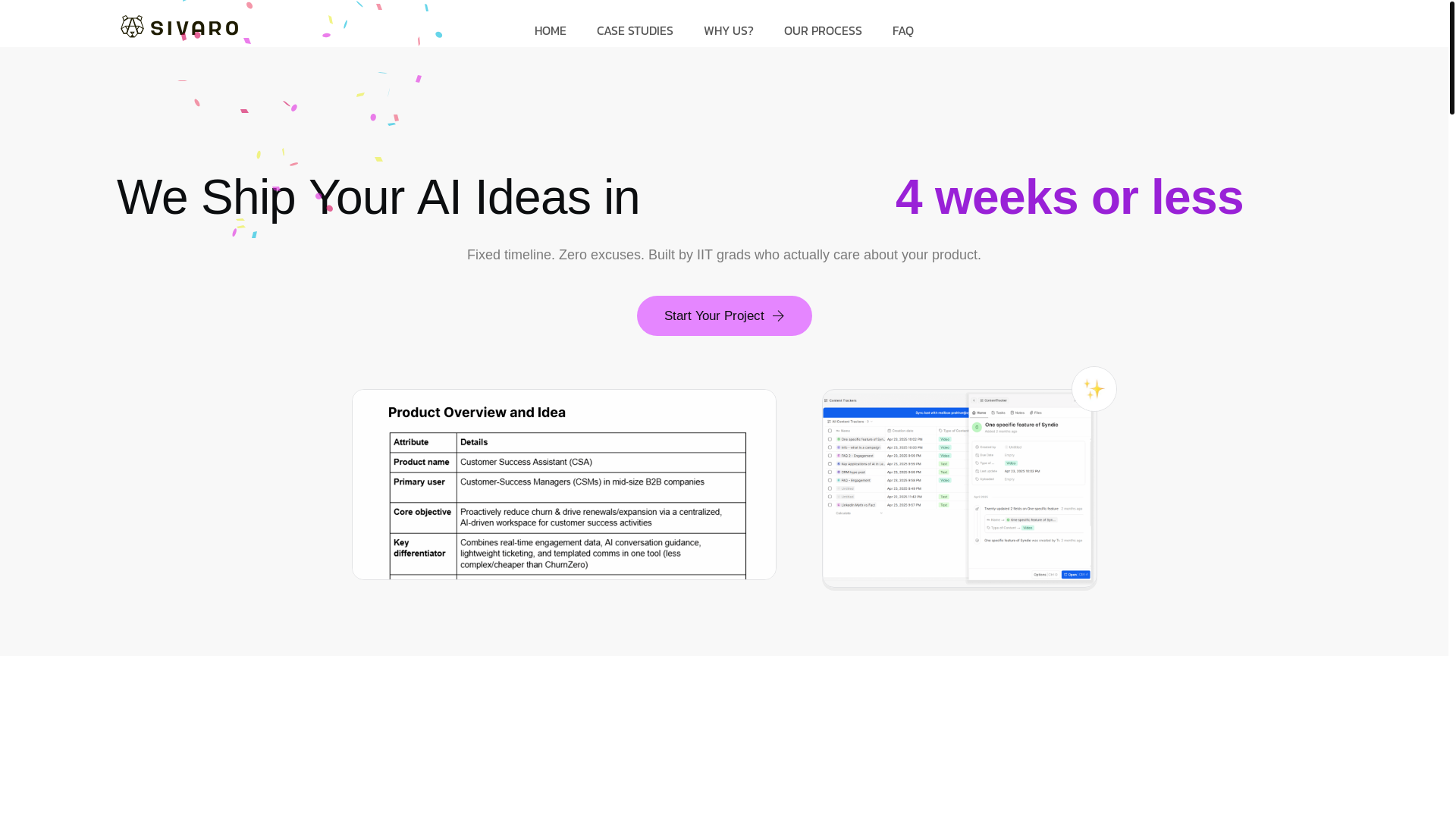 website screenshot of https://sivarotech.com/