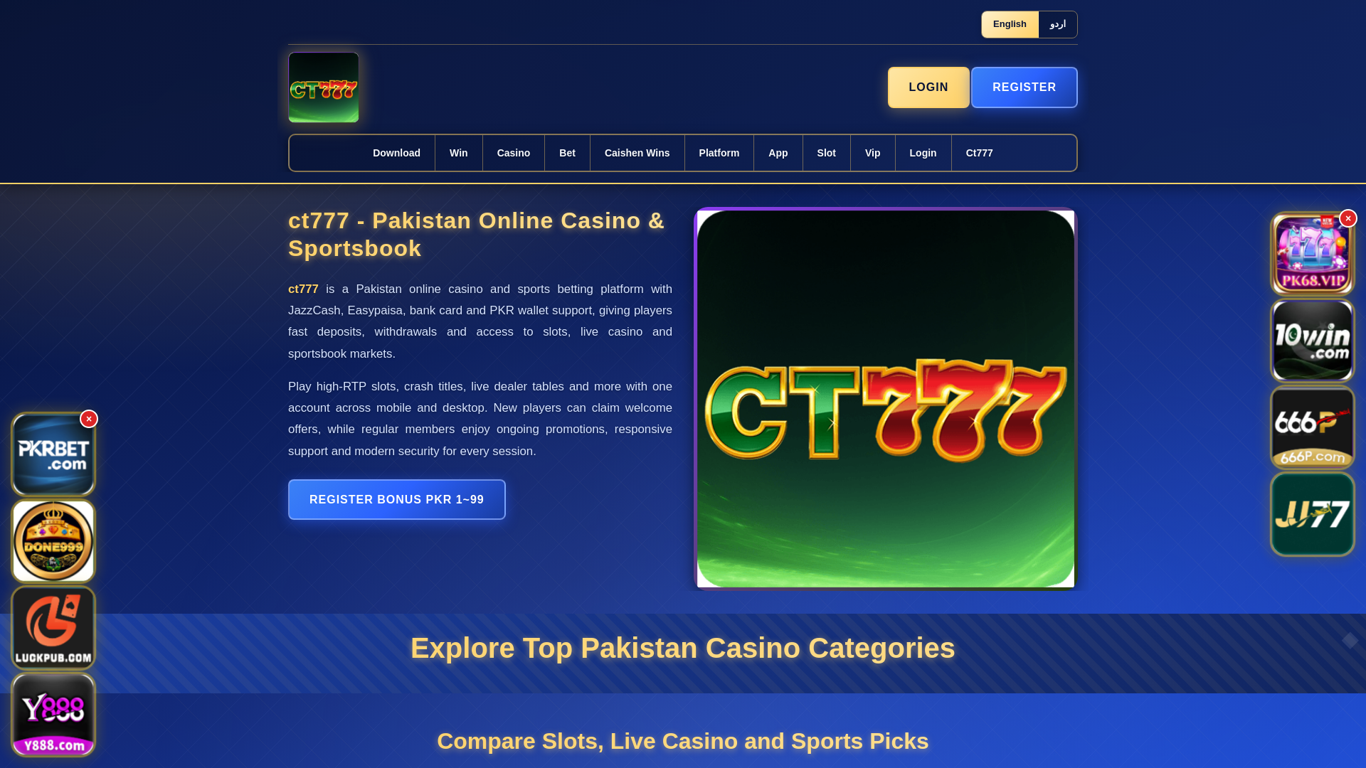 website screenshot of https://ct777do.com/