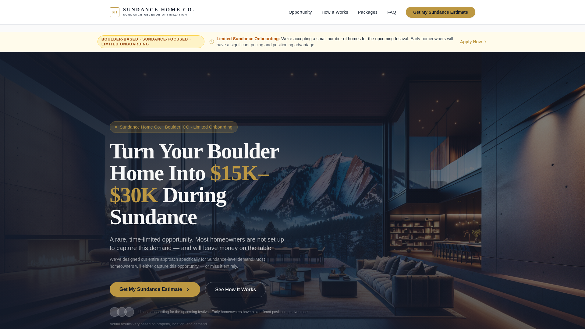website screenshot of https://sundancehomeco.com/