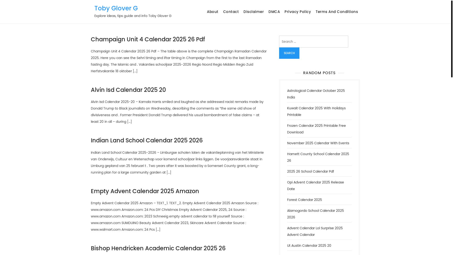 website screenshot of https://tobygloverg.pages.dev/