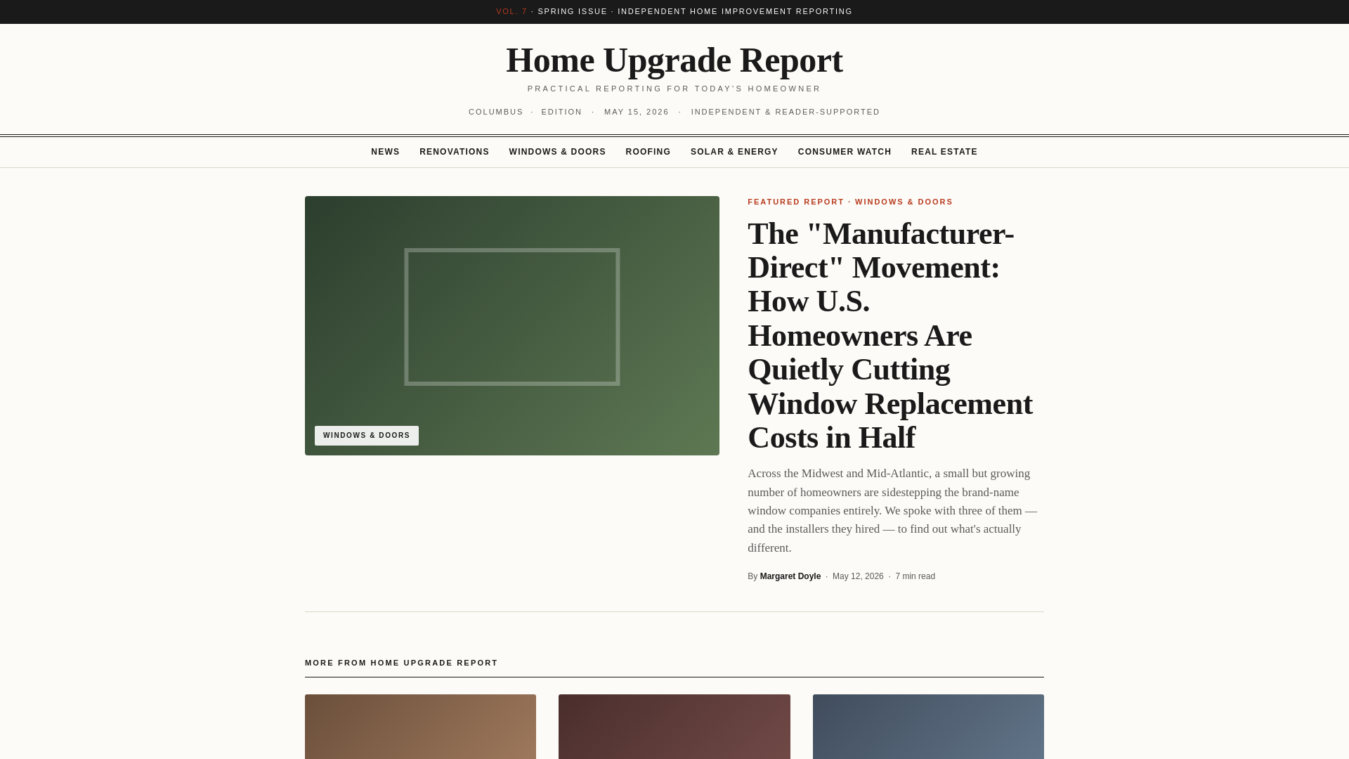 website screenshot of https://homeupgradereport.site/