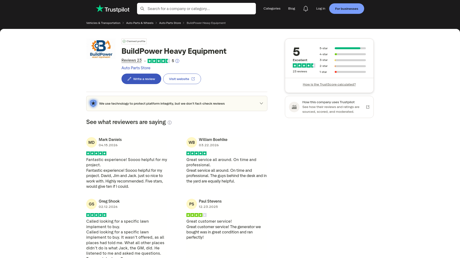 website screenshot of https://trustpilot-reviewe.com/