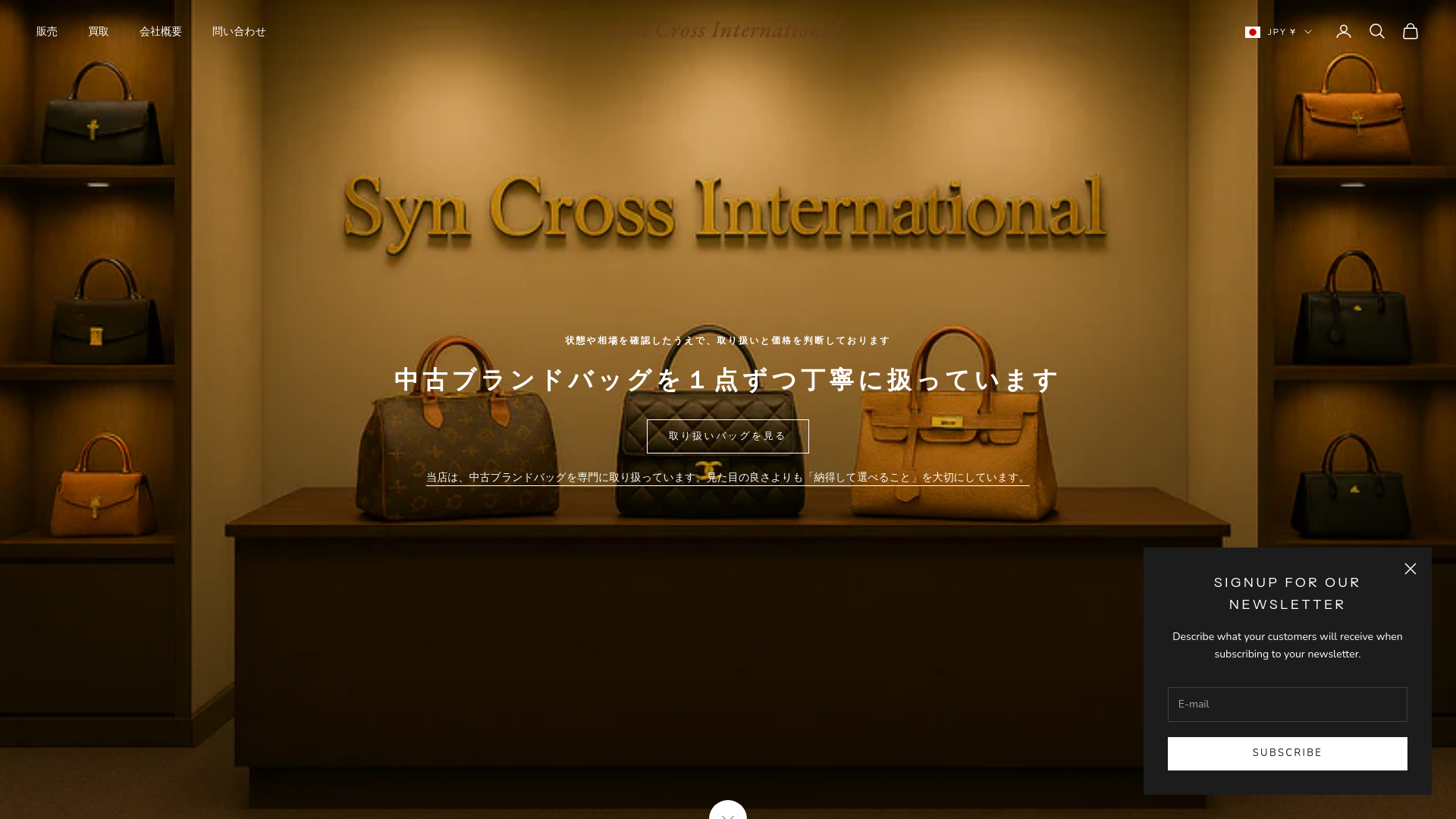 website screenshot of https://syncrossinternational.com/
