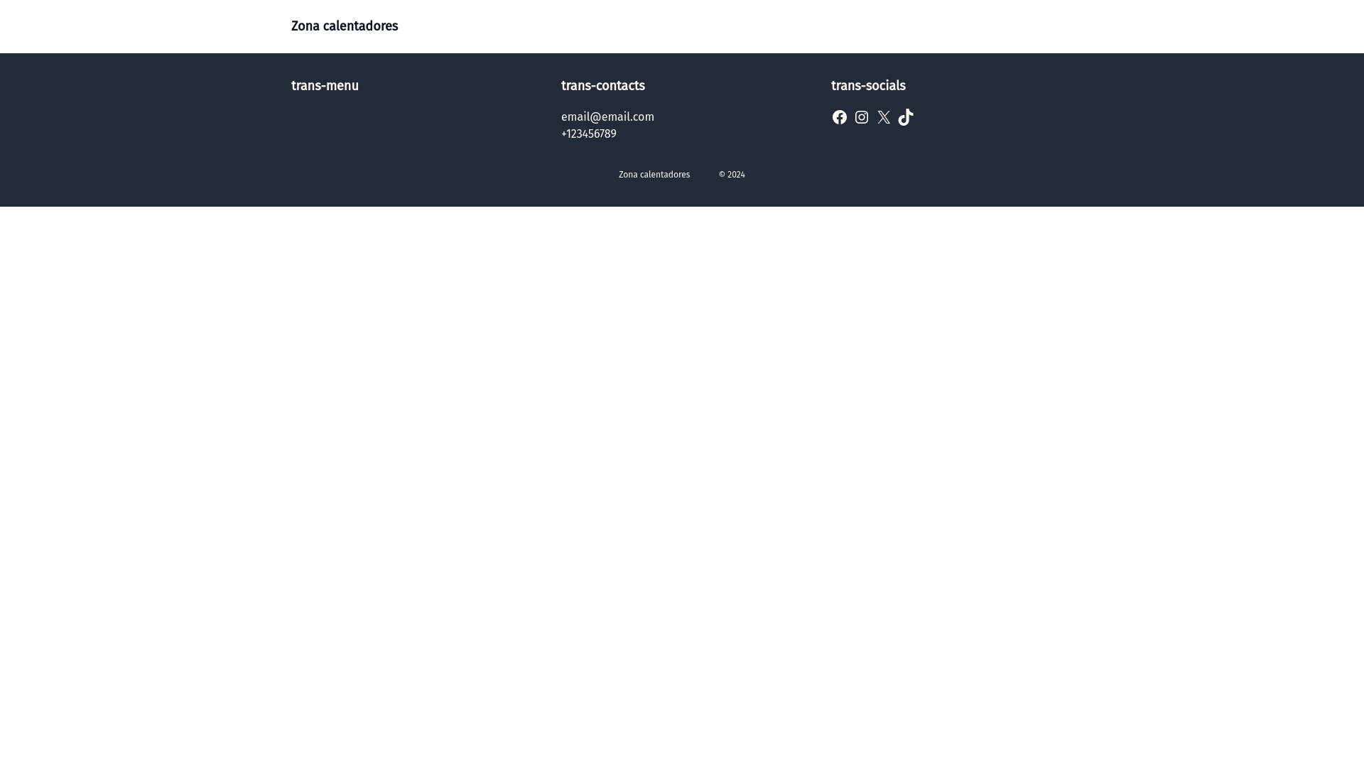 website screenshot of https://zonacalentadores.com/