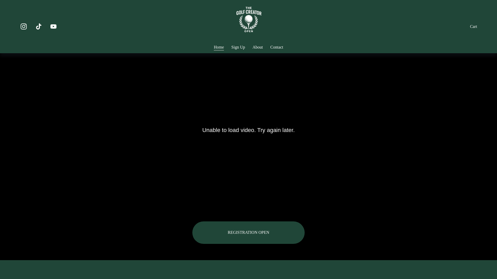 website screenshot of https://thegolfcreatoropen.com/