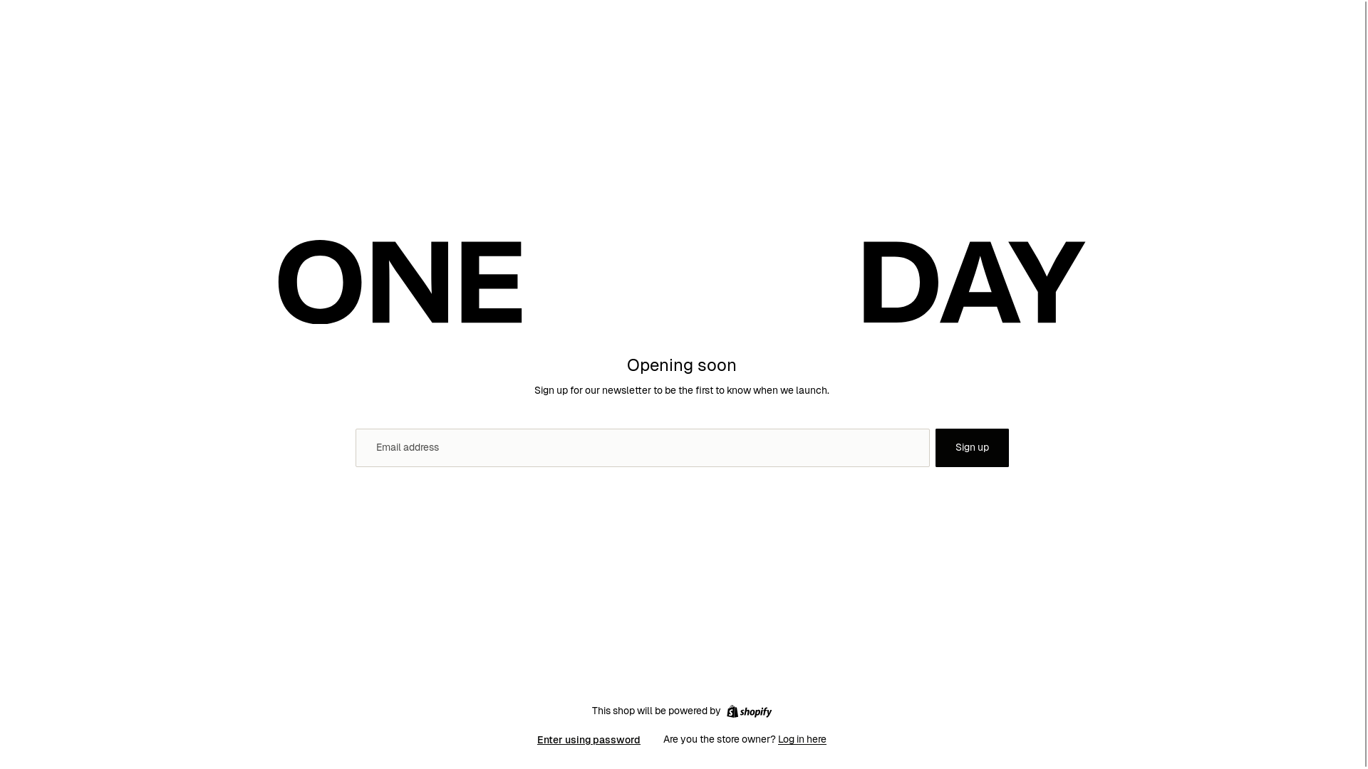 website screenshot of https://oneday-clothingco.com/