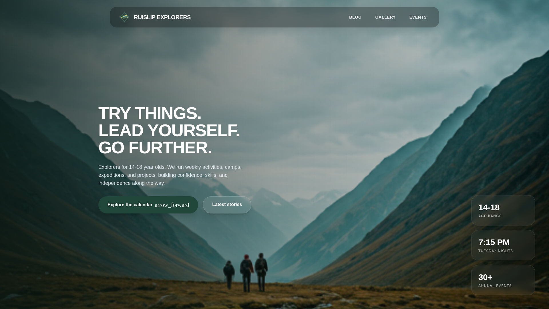website screenshot of https://explorers-site.pages.dev/