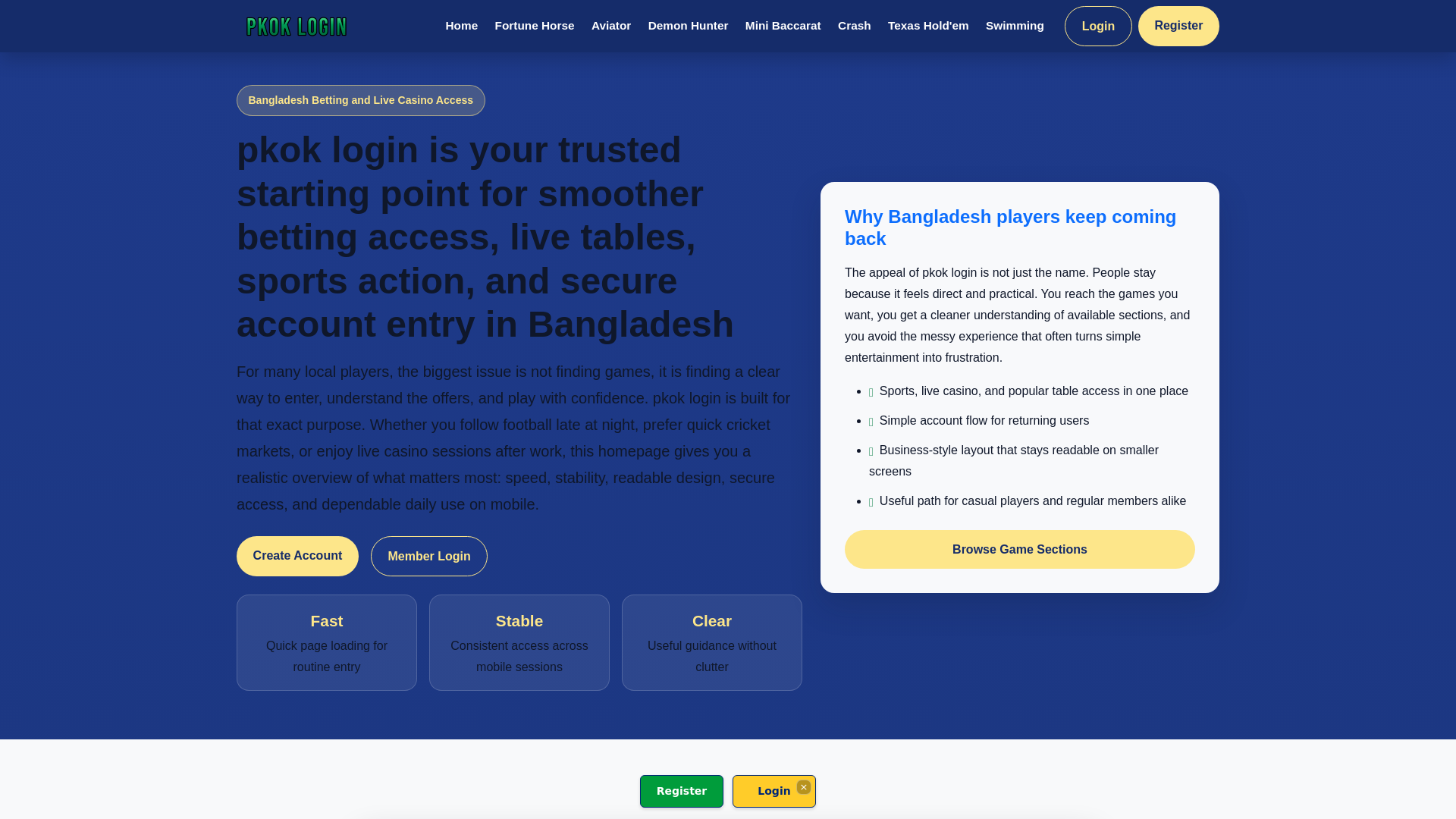 website screenshot of https://pkok-login.org/