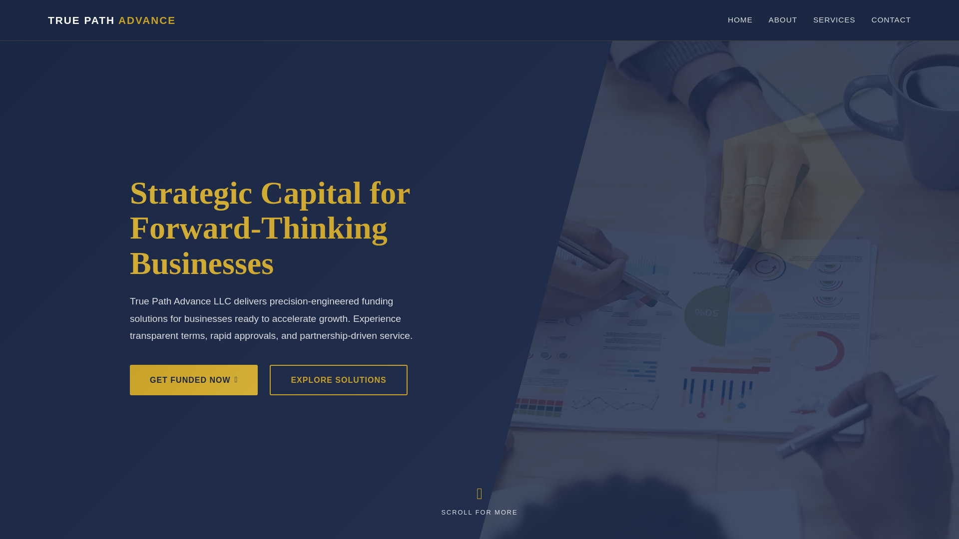 website screenshot of https://true-path-advance.com/