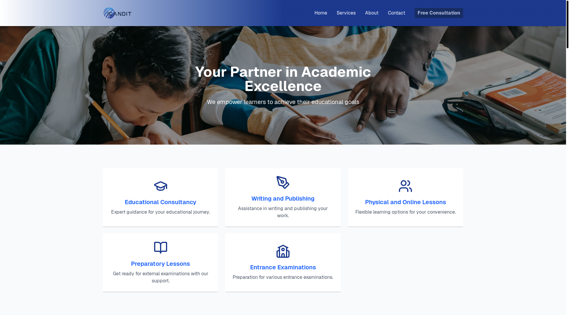 website screenshot of https://icandit.com.ng/