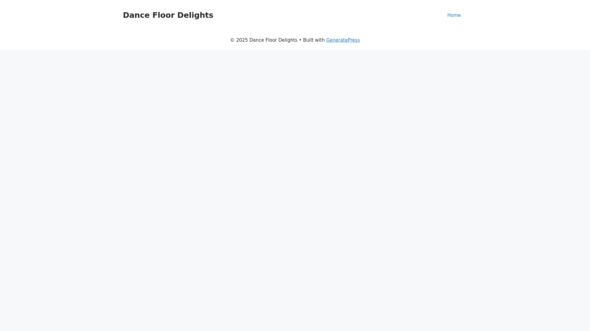 website screenshot of https://dancefloordelights.com/